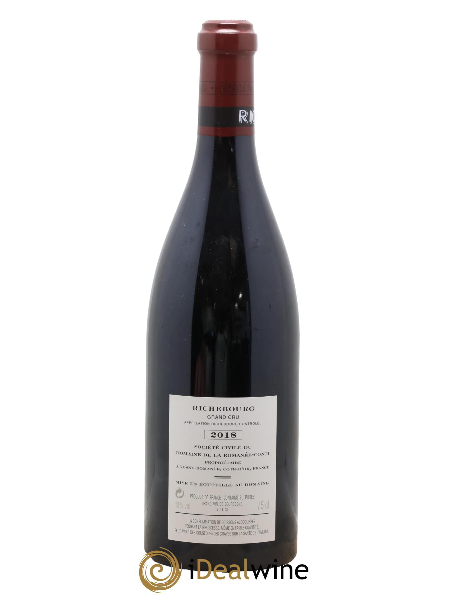 Richebourg Grand Cru Domaine de la Romanée-Conti 2018 - Posten von 1 Flasche - 1