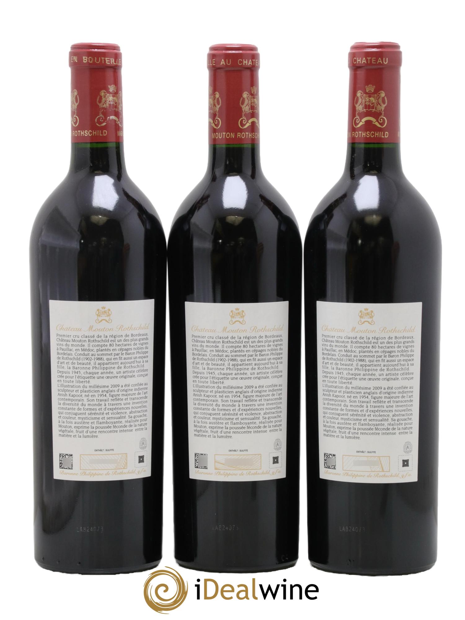 Château Mouton Rothschild 1er Grand Cru Classé 2009 - Lot of 12 bottles - 6