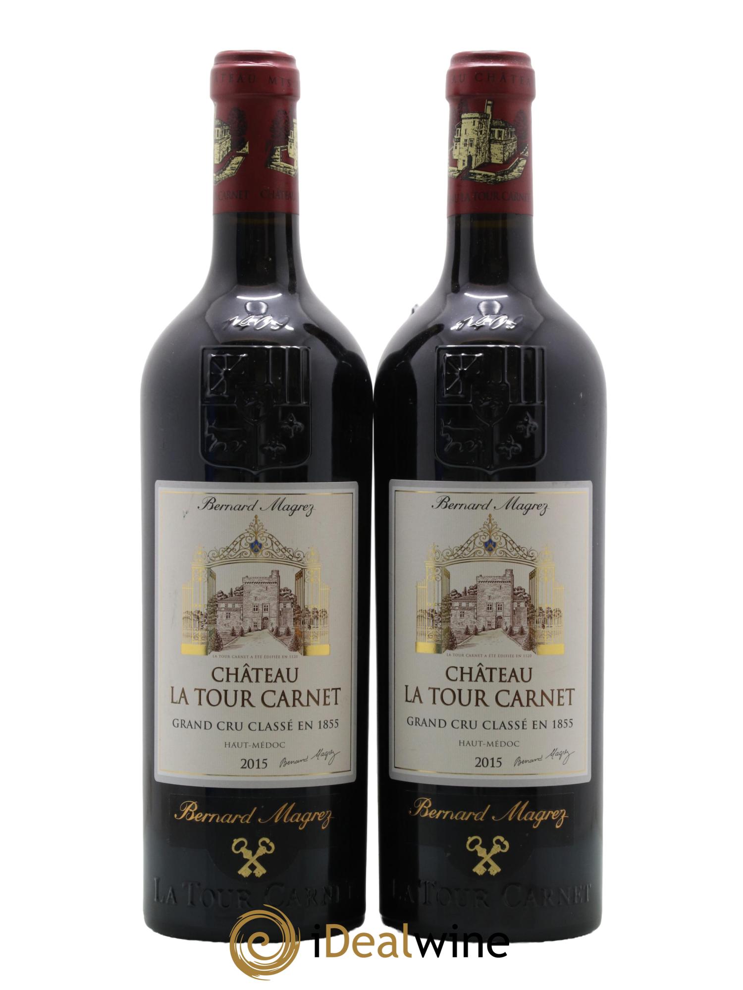 Château la Tour Carnet 4ème Grand Cru Classé 2015 - Lot de 2 bouteilles - 0