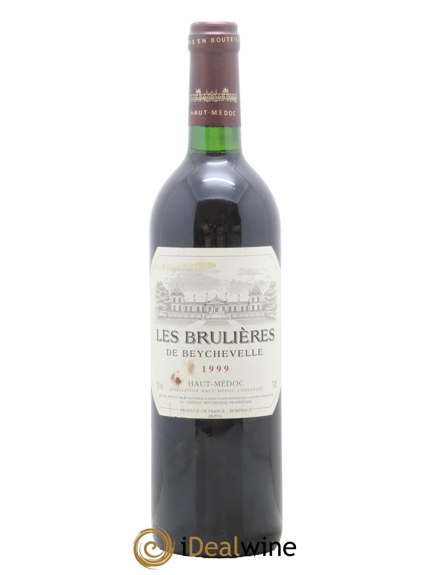 Haut Médoc Les Brulieres de Beychevelle Chateau Beychevelle 1999 - Lot de 1 bouteille - 0