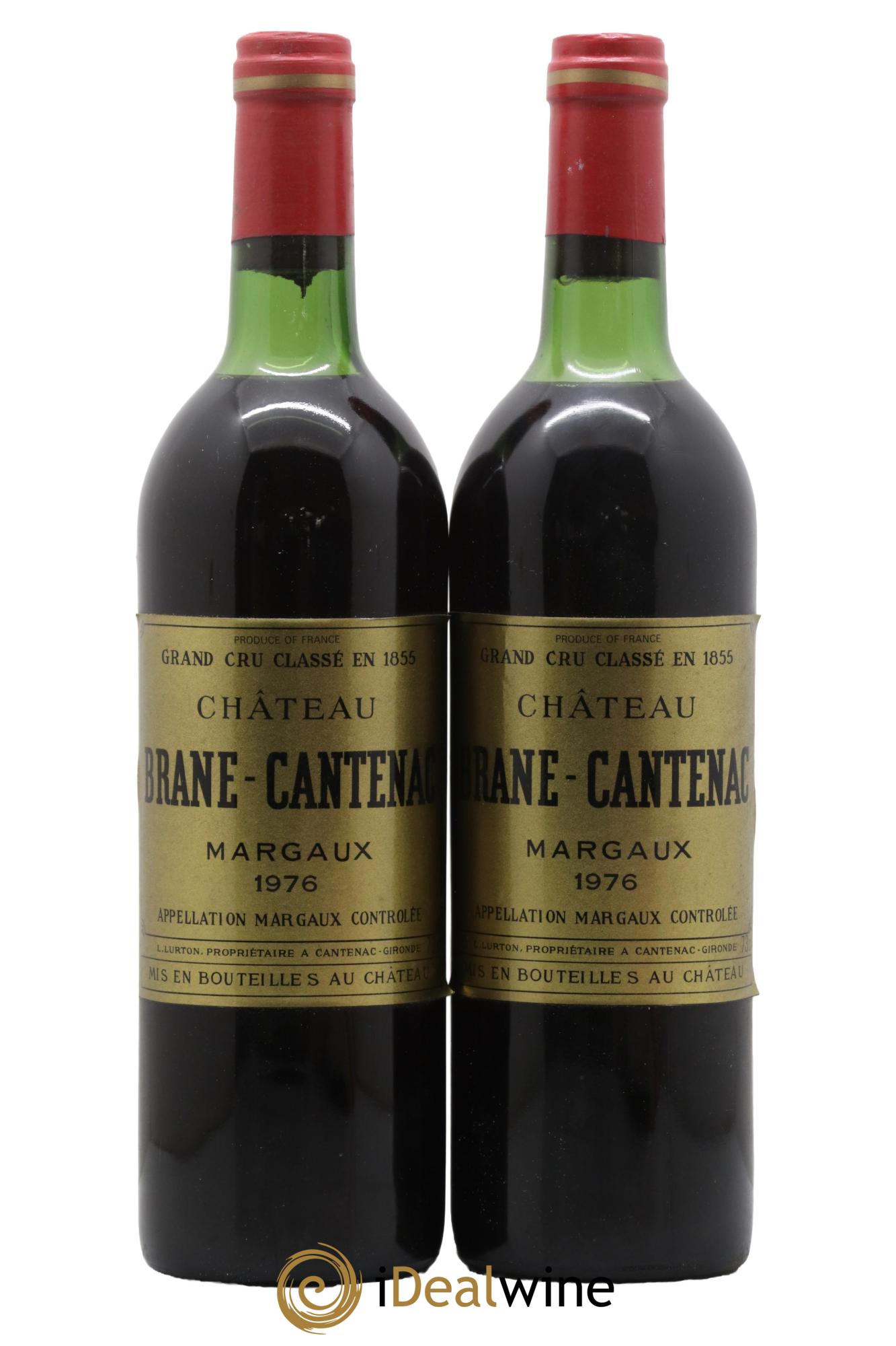 Château Brane Cantenac 2ème Grand Cru Classé 1976 - Lot de 2 bouteilles - 0