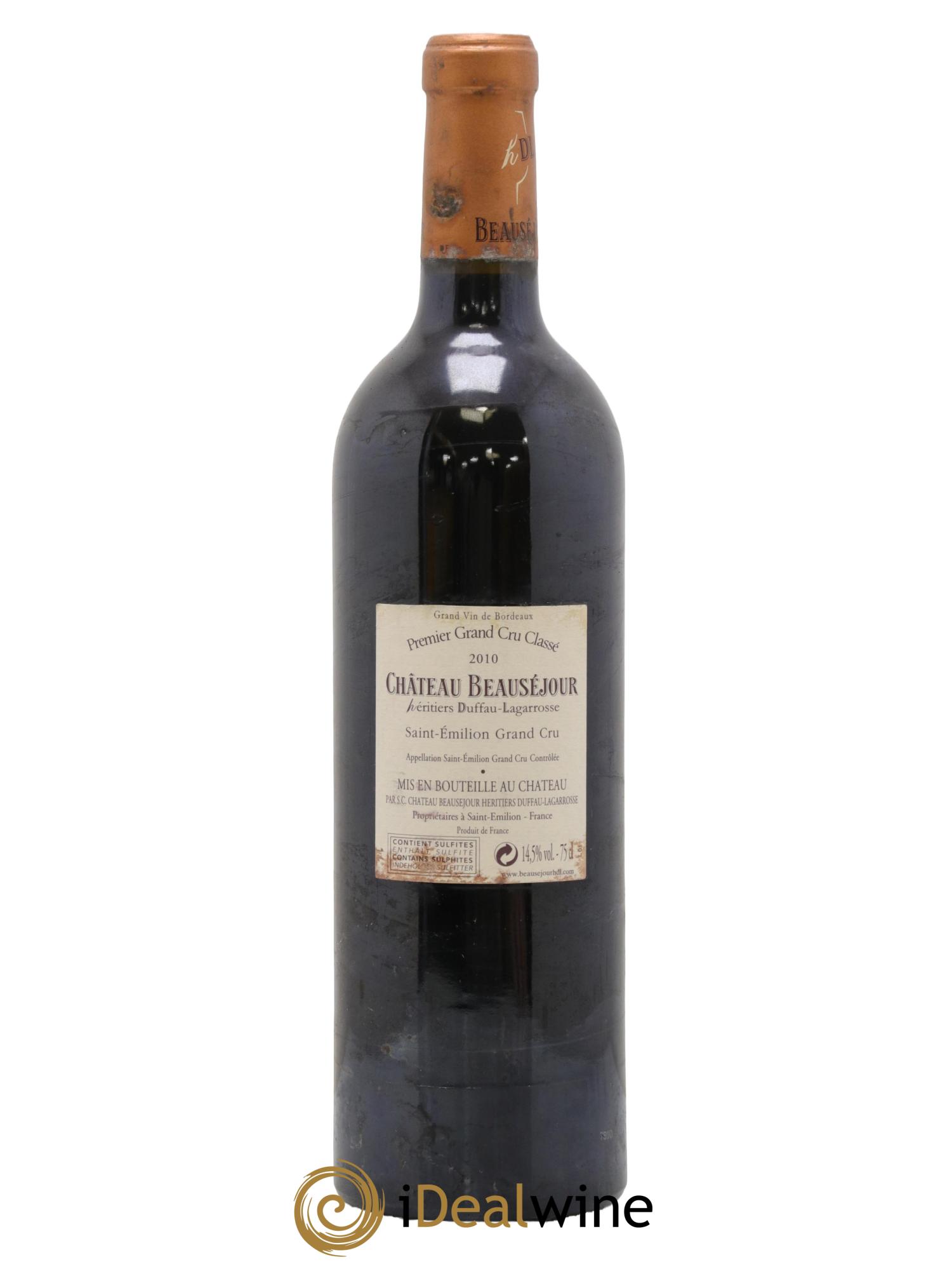 Château Beauséjour (Duffau-Lagarrosse) 1er Grand Cru Classé B 2010 - Lot de 1 bouteille - 1