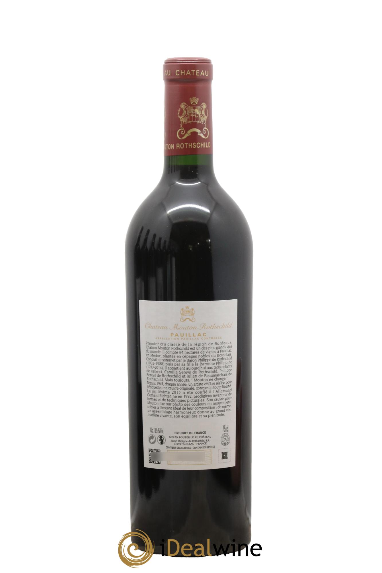 Château Mouton Rothschild 1er Grand Cru Classé 2015 - Lot of 1 bottle - 1