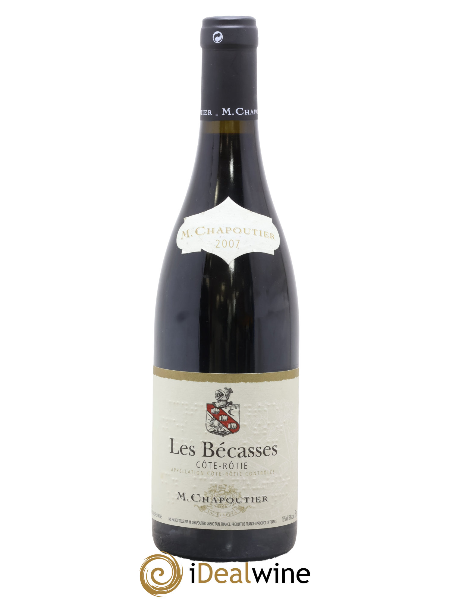 Côte-Rôtie Les Bécasses Chapoutier 2007 - Lot of 1 bottle - 0