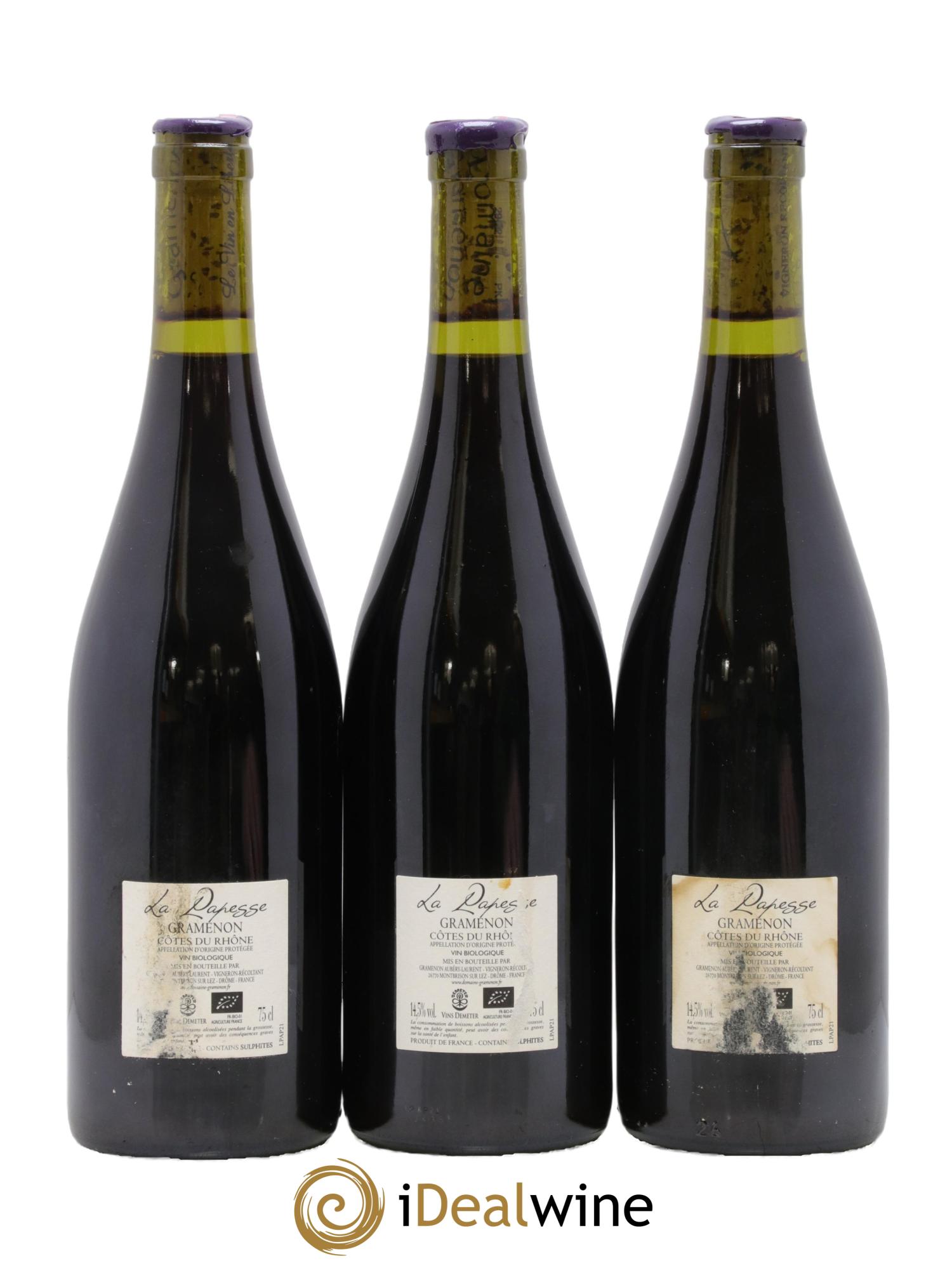 Côtes-du-Rhône La Papesse Gramenon (Domaine) 2021 - Lot of 3 bottles - 1