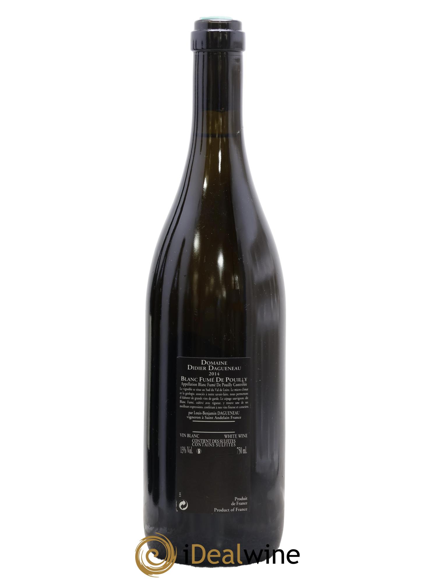 Vin de France (anciennement Pouilly-Fumé) Silex Dagueneau (Domaine Didier - Louis-Benjamin) 2014 - Lot of 1 bottle - 1