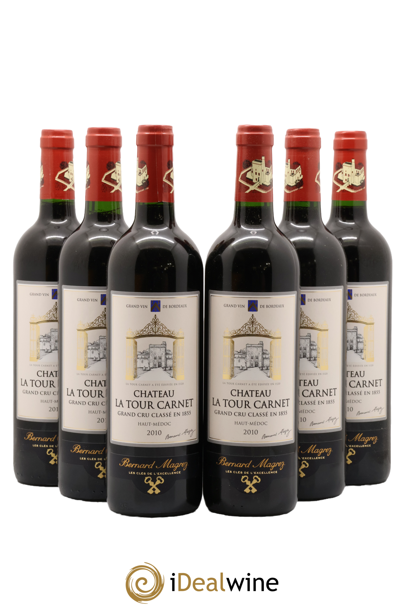 Château la Tour Carnet 4ème Grand Cru Classé 2010 - Lot de 6 bouteilles - 0