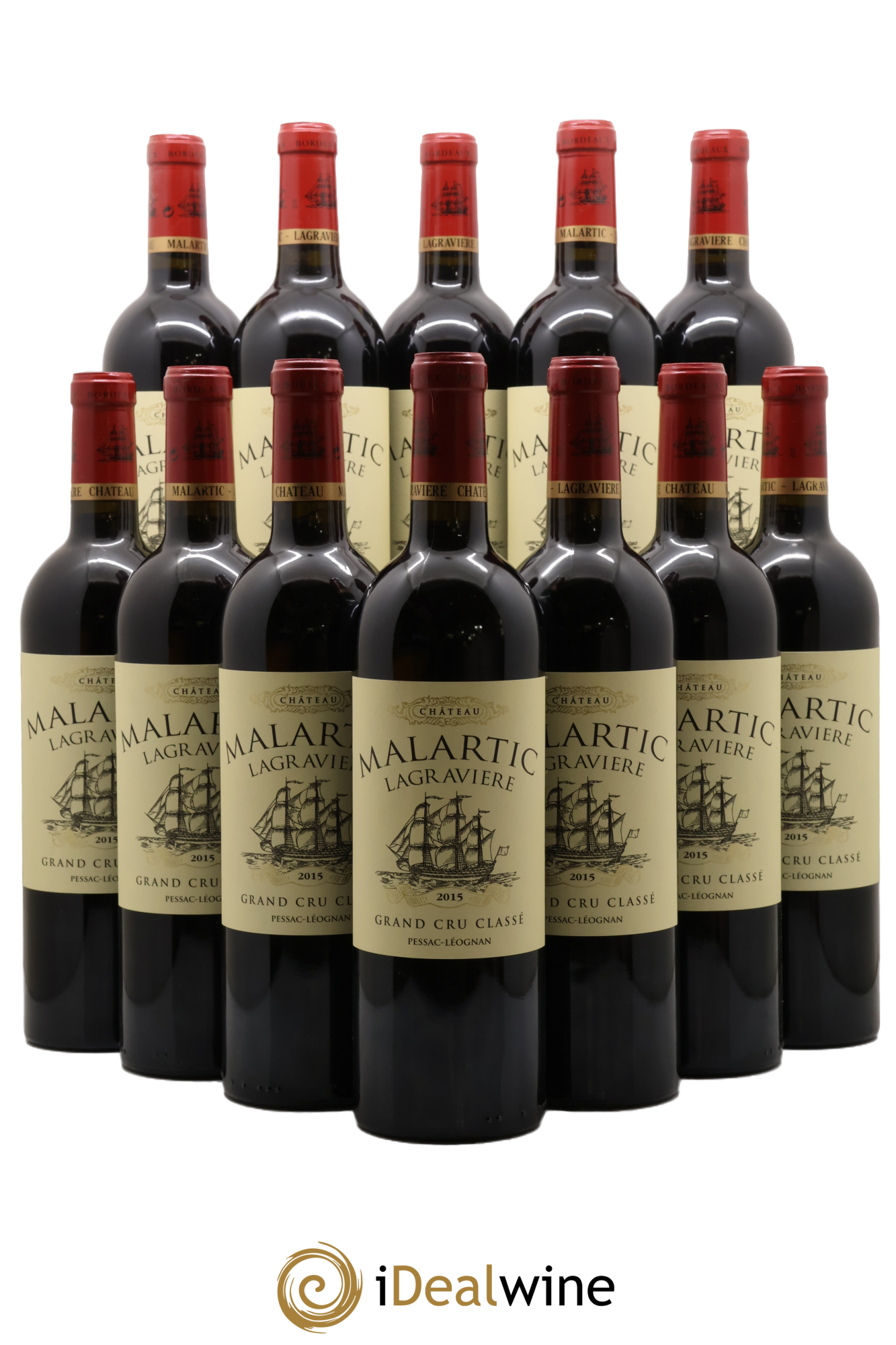 Château Malartic-Lagravière Cru Classé de Graves 2015 - Lot of 12 bottles - 0
