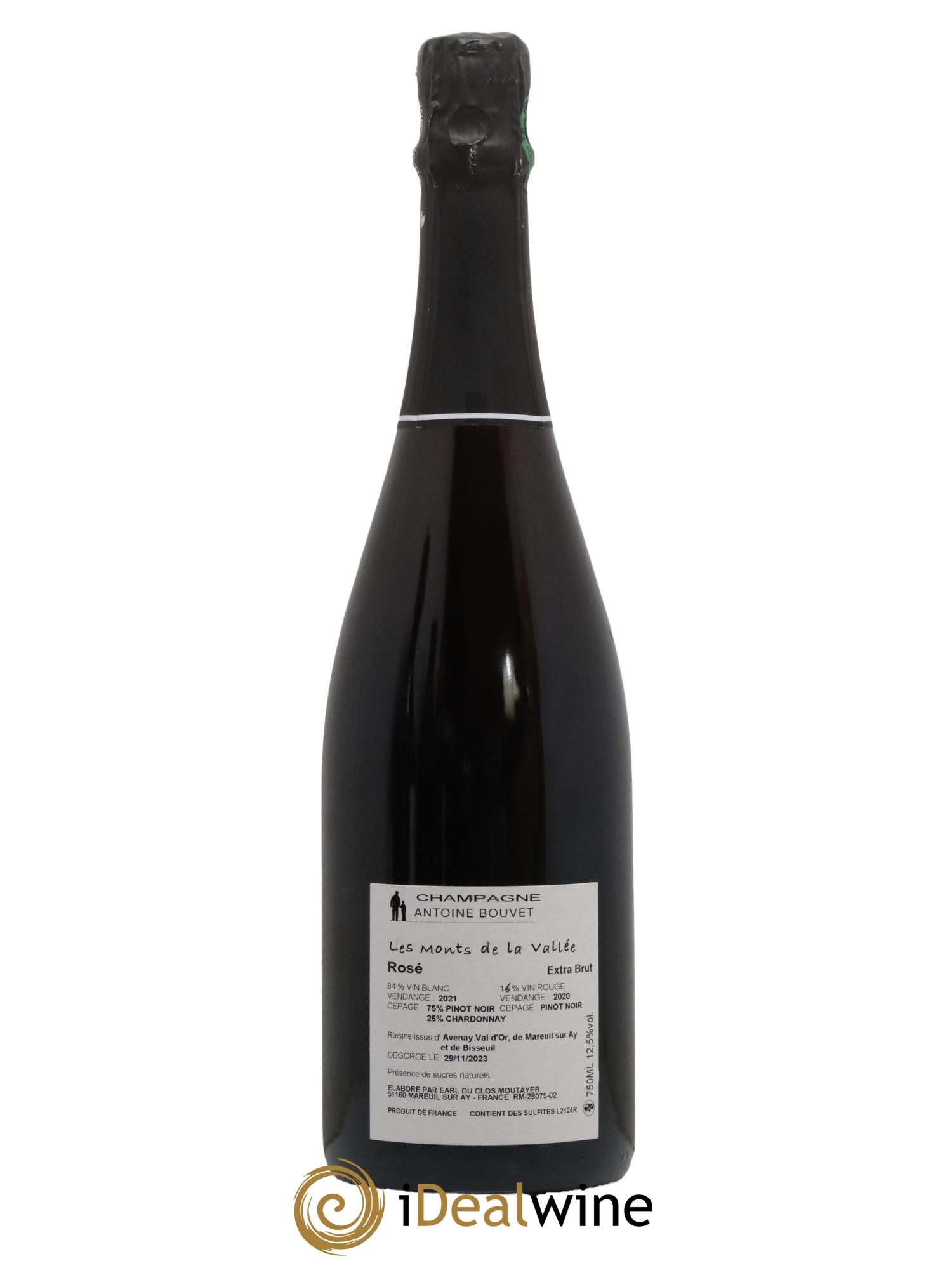 Champagne - Les Monts de la Vallée Antoine Bouvet - Lot de 1 bouteille - 1