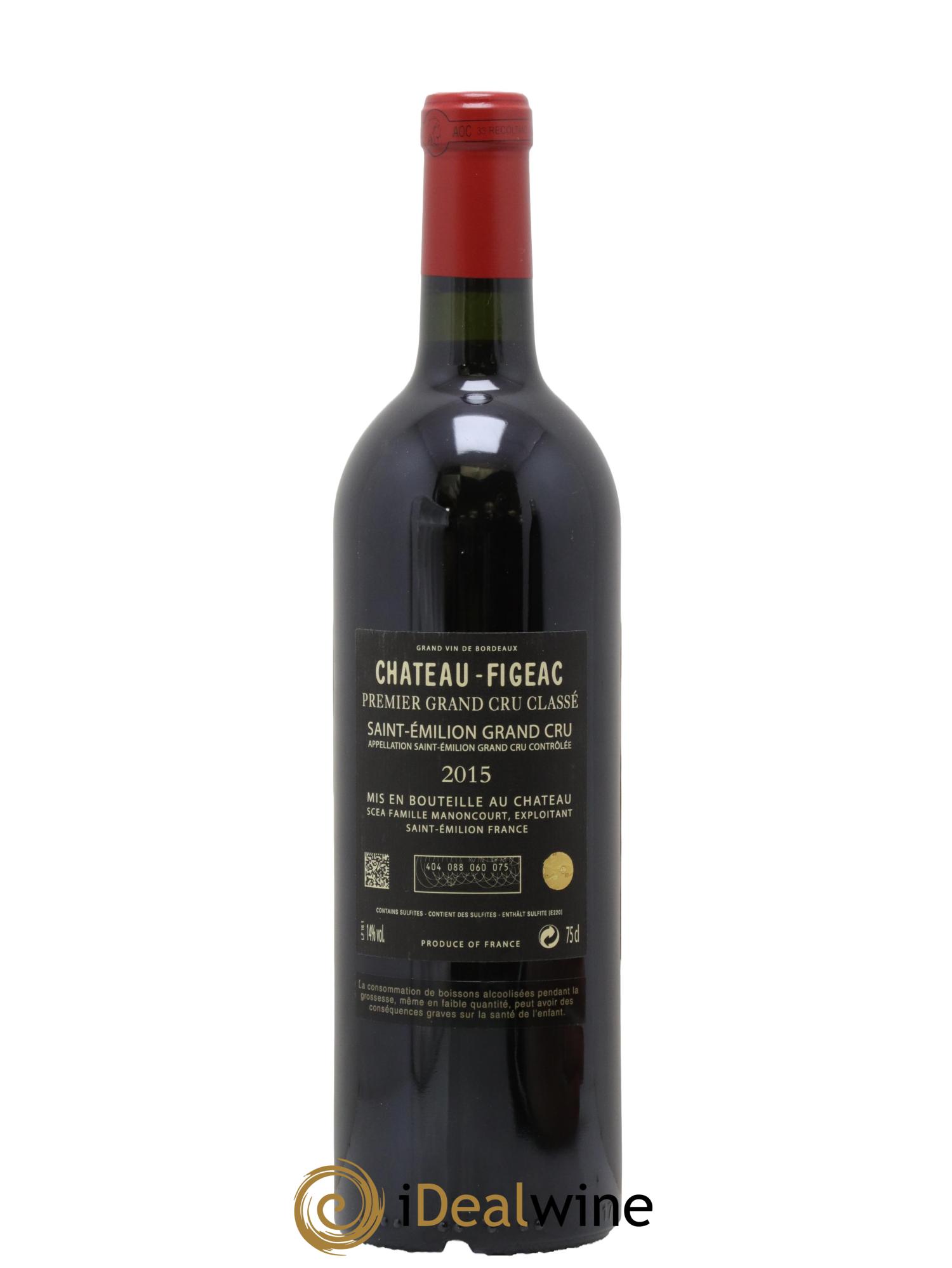 Château Figeac 1er Grand Cru Classé A 2015 - Lotto di 1 bottiglia - 1