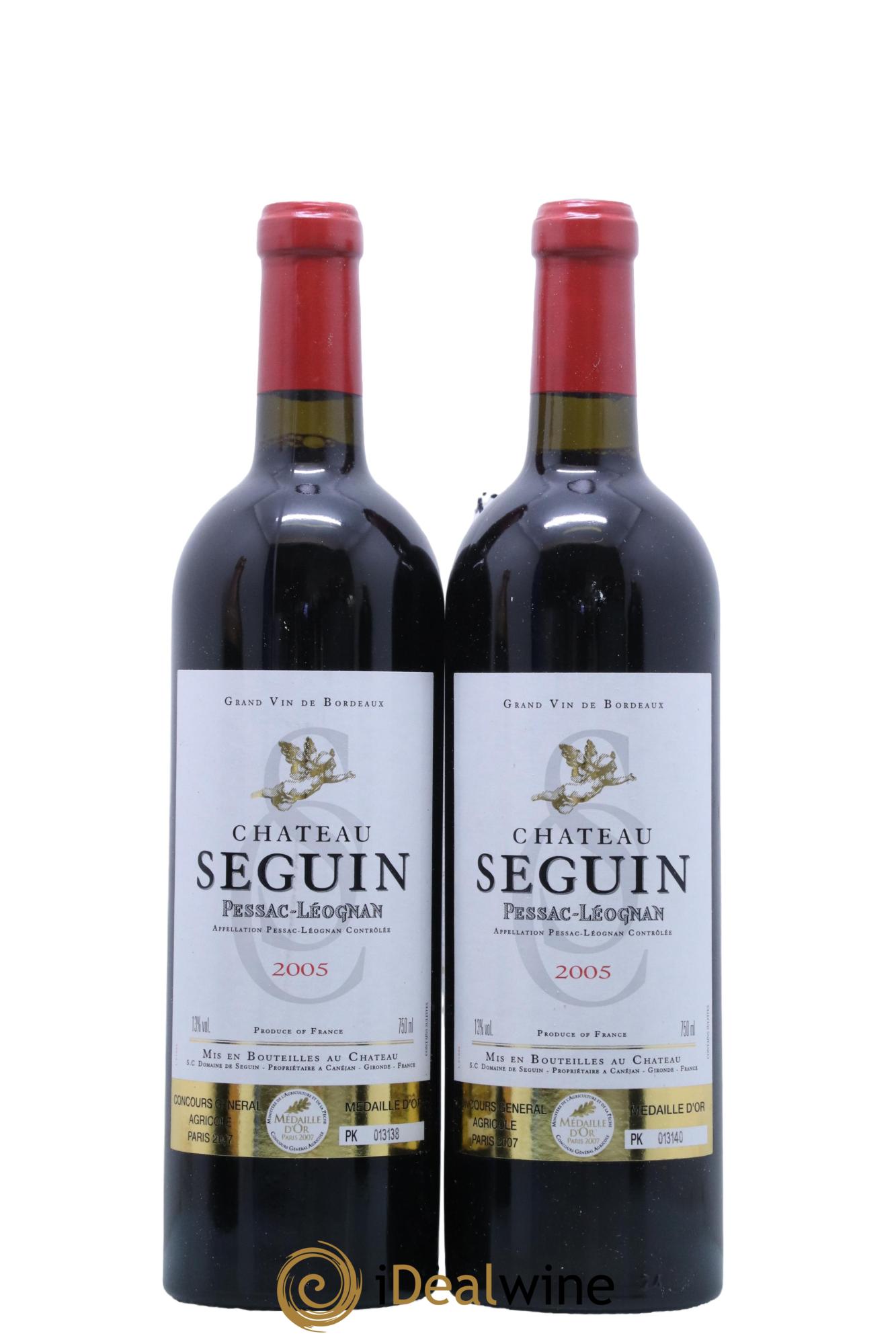 Pessac-Léognan Chateau Seguin 2005 - Lot de 2 bouteilles - 0