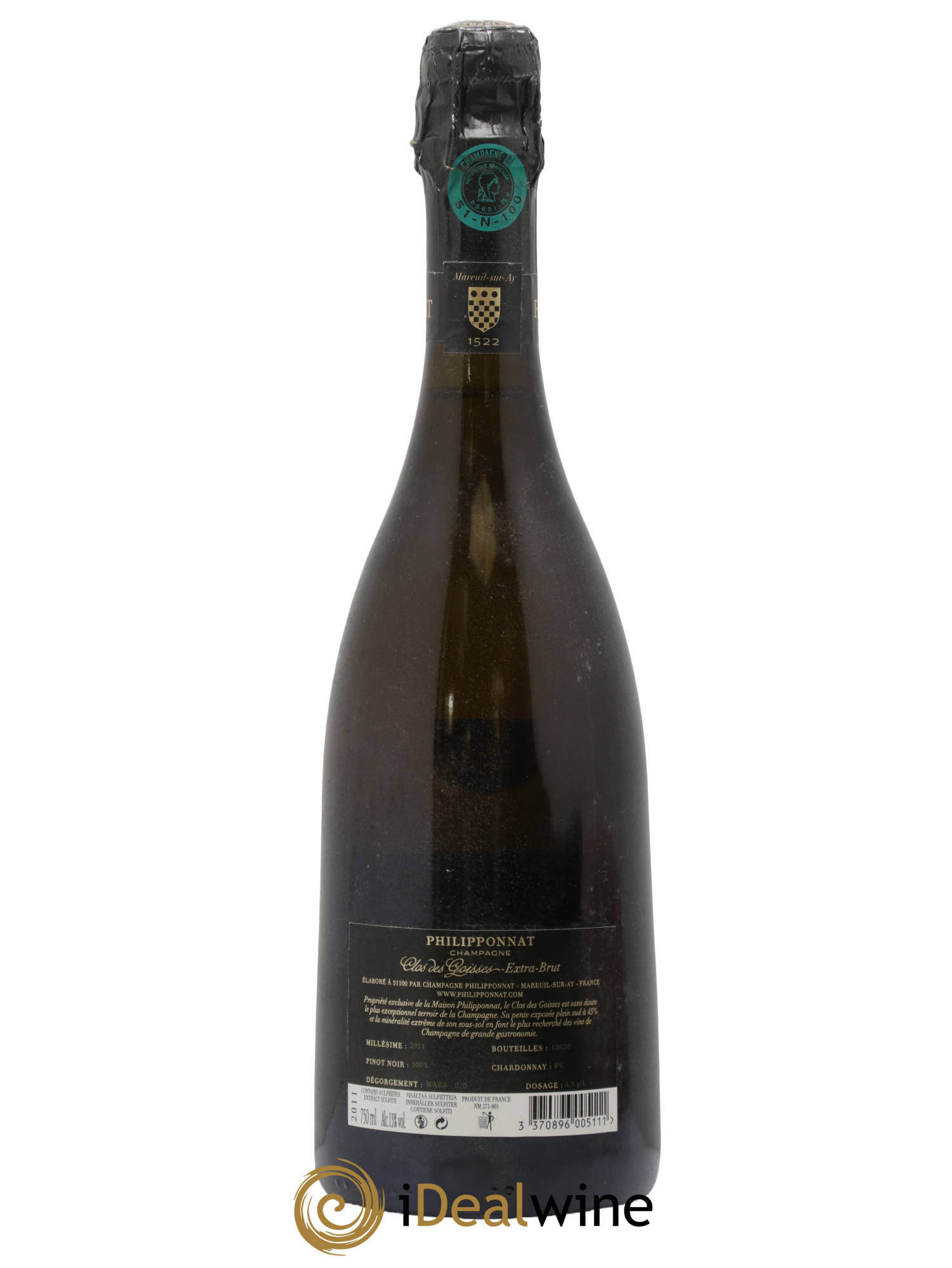 Clos des Goisses Philipponnat 2011 - Posten von 1 Flasche - 2
