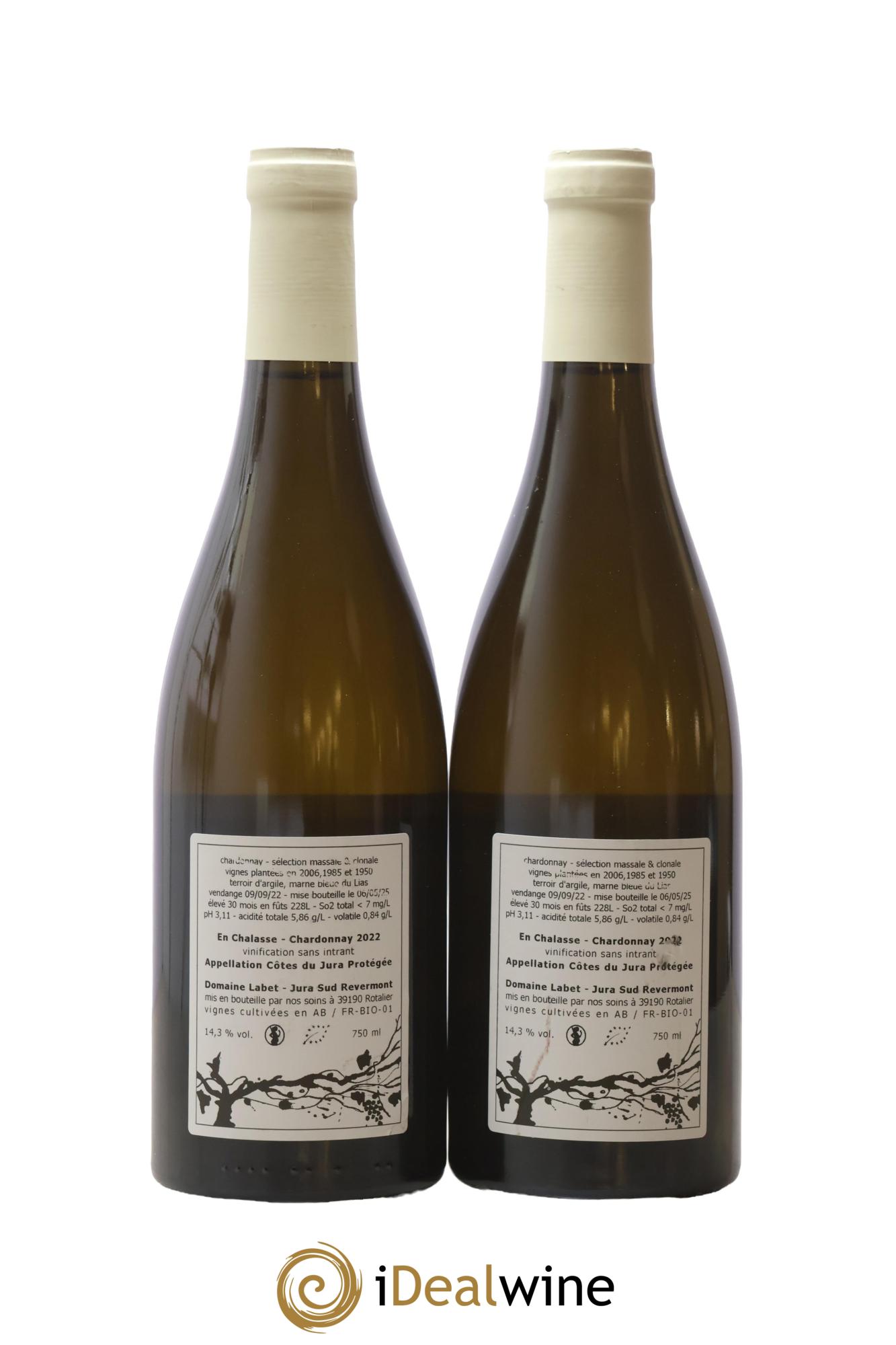 Côtes du Jura Chardonnay En Chalasse Romain - Julien - Charline Labet 2022 - Lot de 2 bouteilles - 1