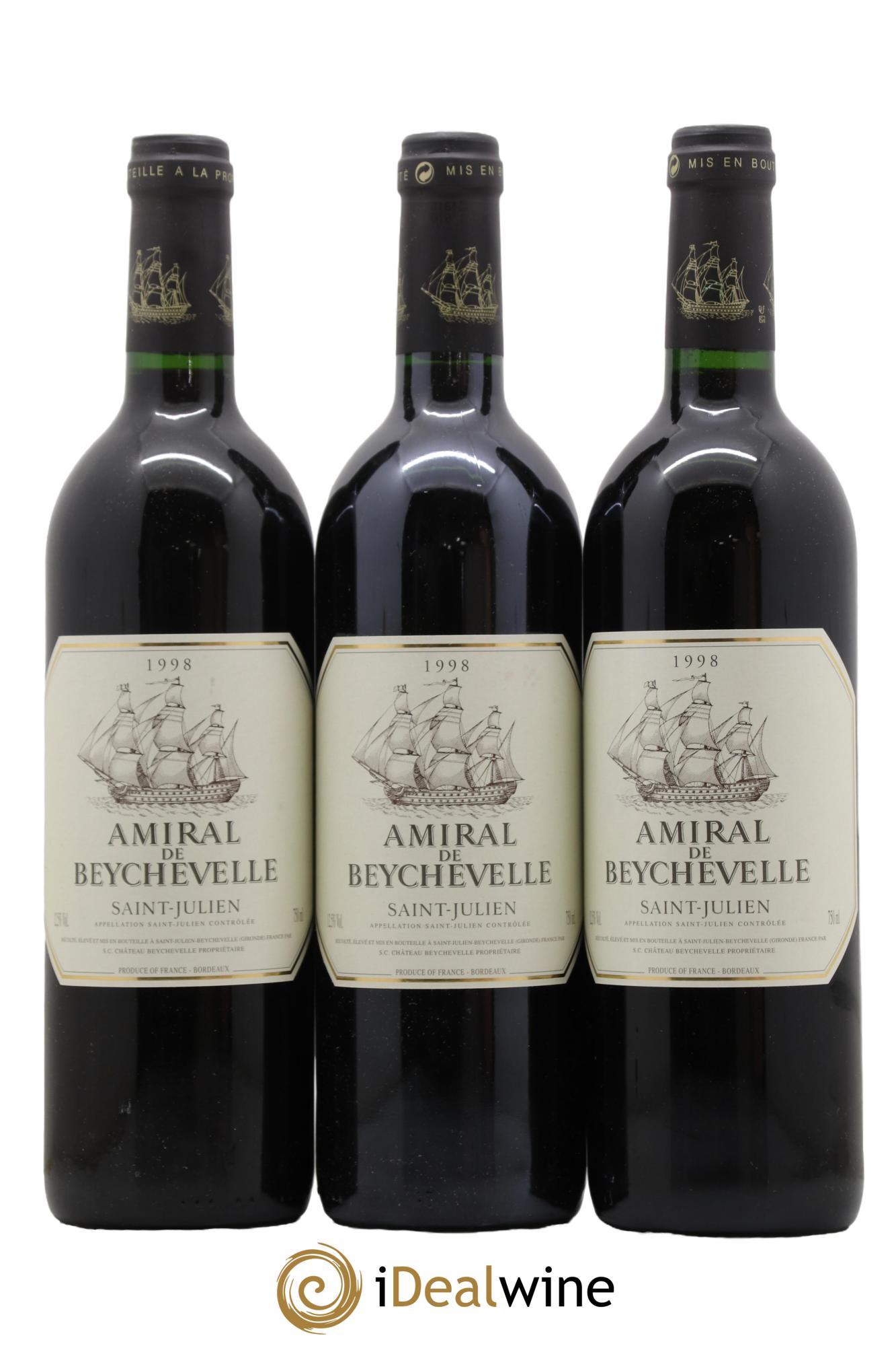 Amiral de Beychevelle Second Vin 1998 - Lot de 6 bouteilles - 2