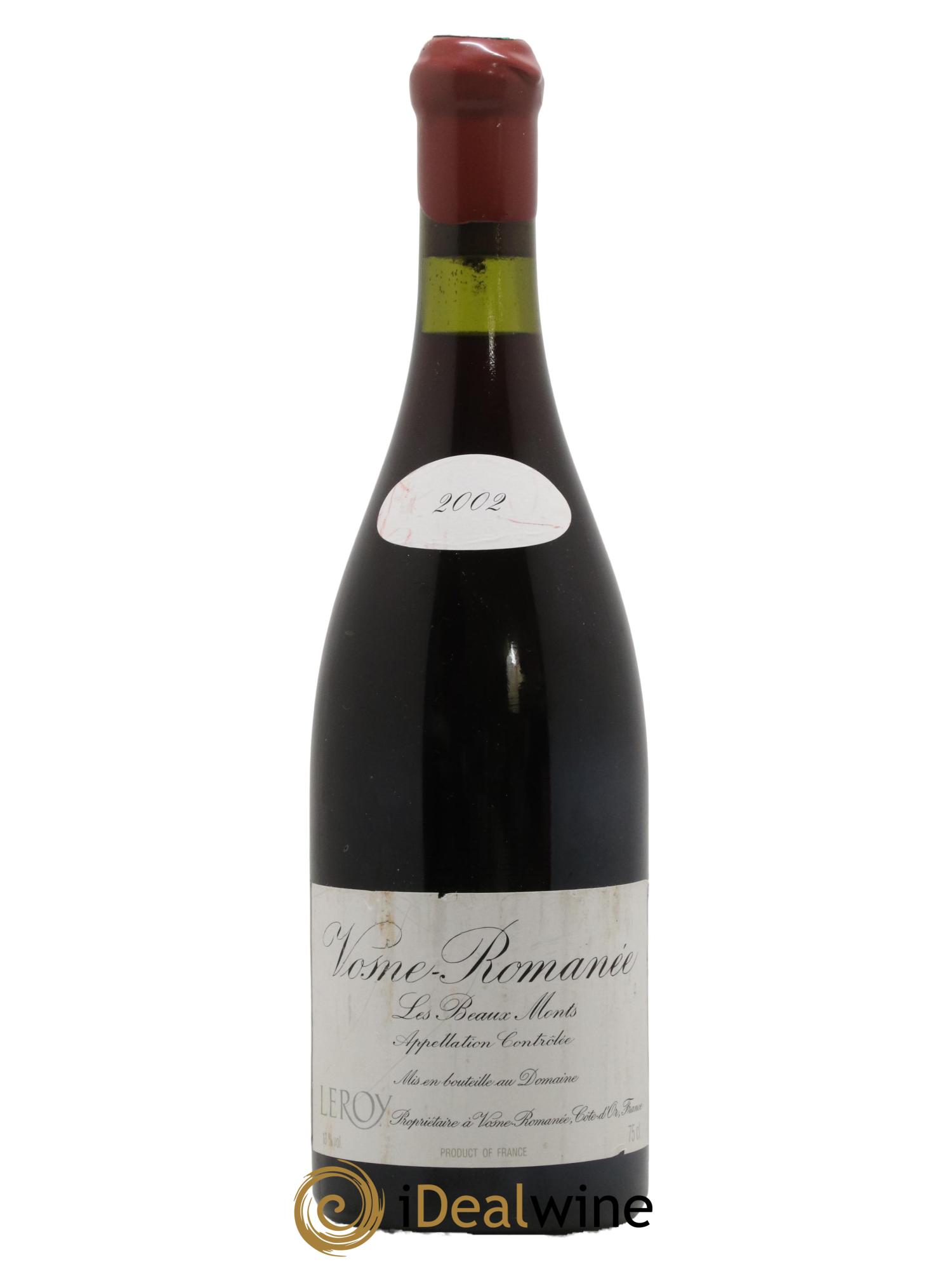 Vosne-Romanée 1er Cru Les Beaux-Monts Leroy (Domaine) 2002 - Lot de 1 bouteille - 0