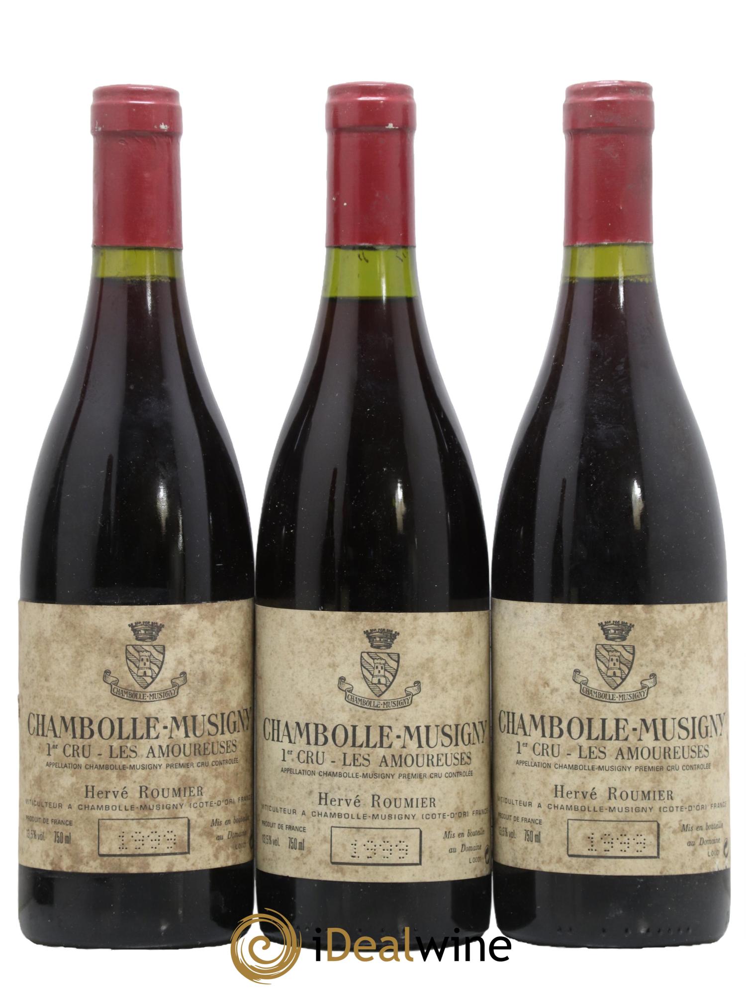 Chambolle-Musigny 1er Cru Les Amoureuses Hervé Roumier 1999 - Lot de 3 bouteilles - 0