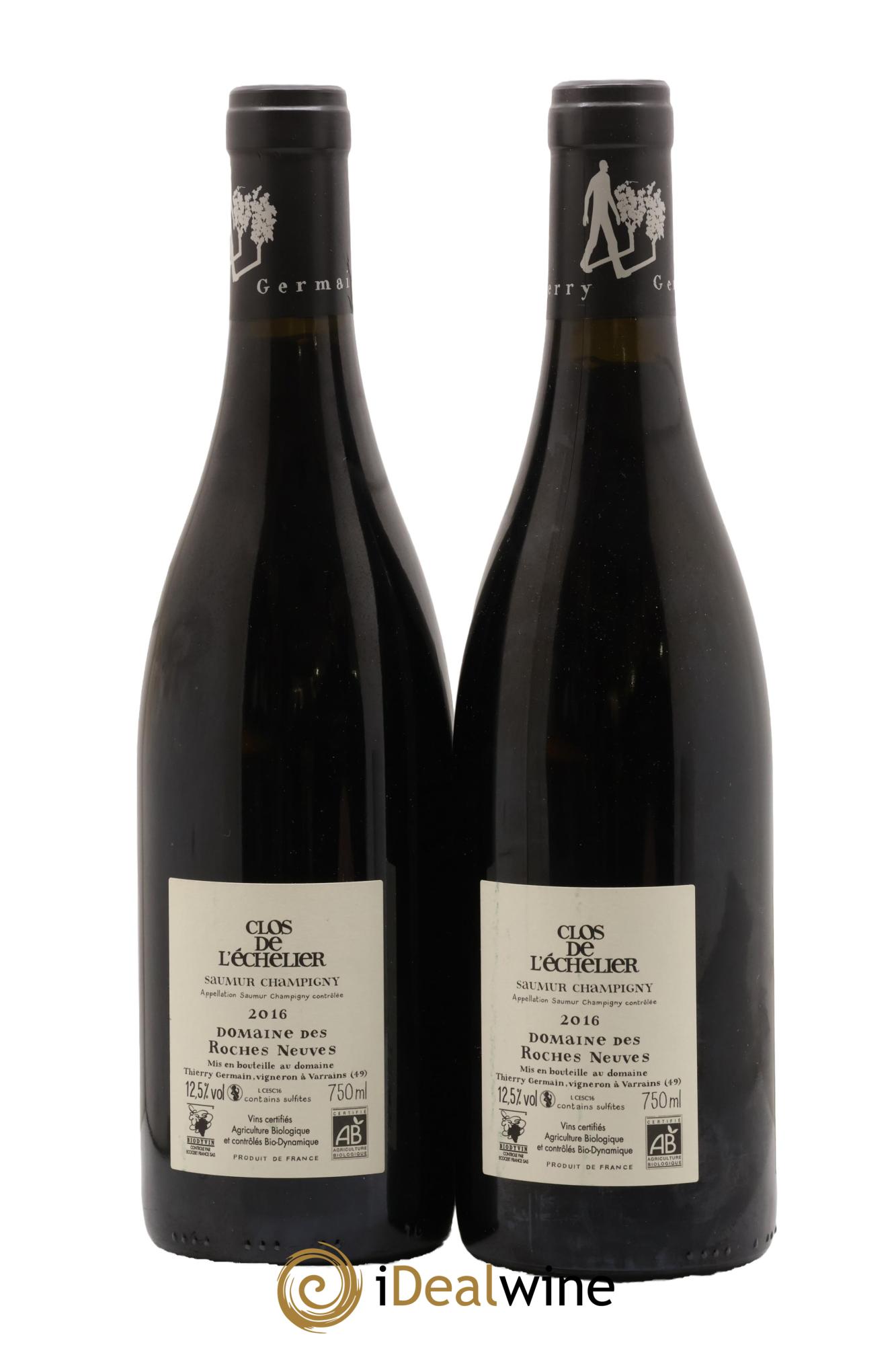 Saumur-Champigny Clos de l'Echelier Domaine des Roches Neuves - Thierry Germain 2016 - Lotto di 2 bottiglie - 1