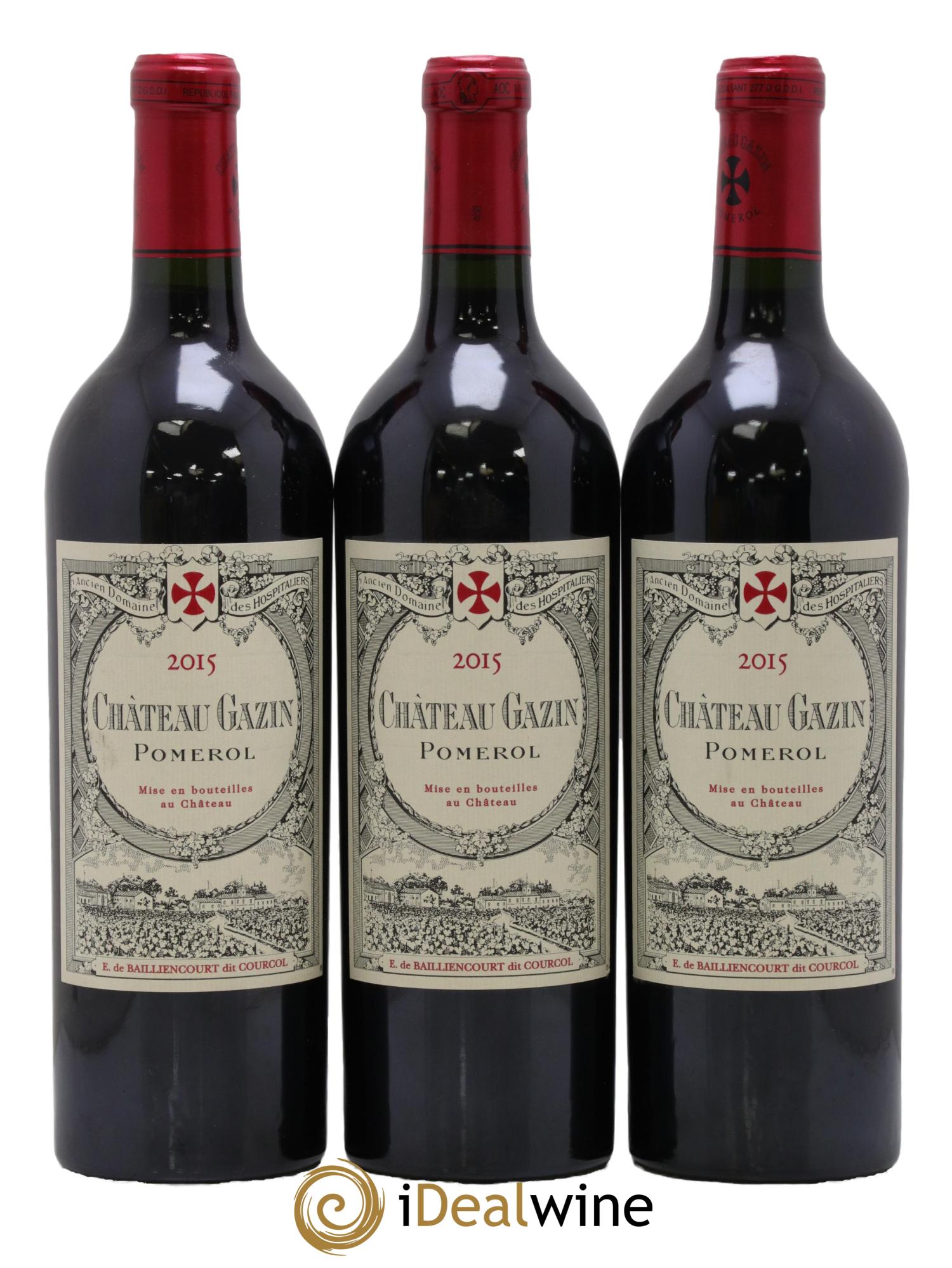 Château Gazin 2015 - Lot of 3 bottles - 0