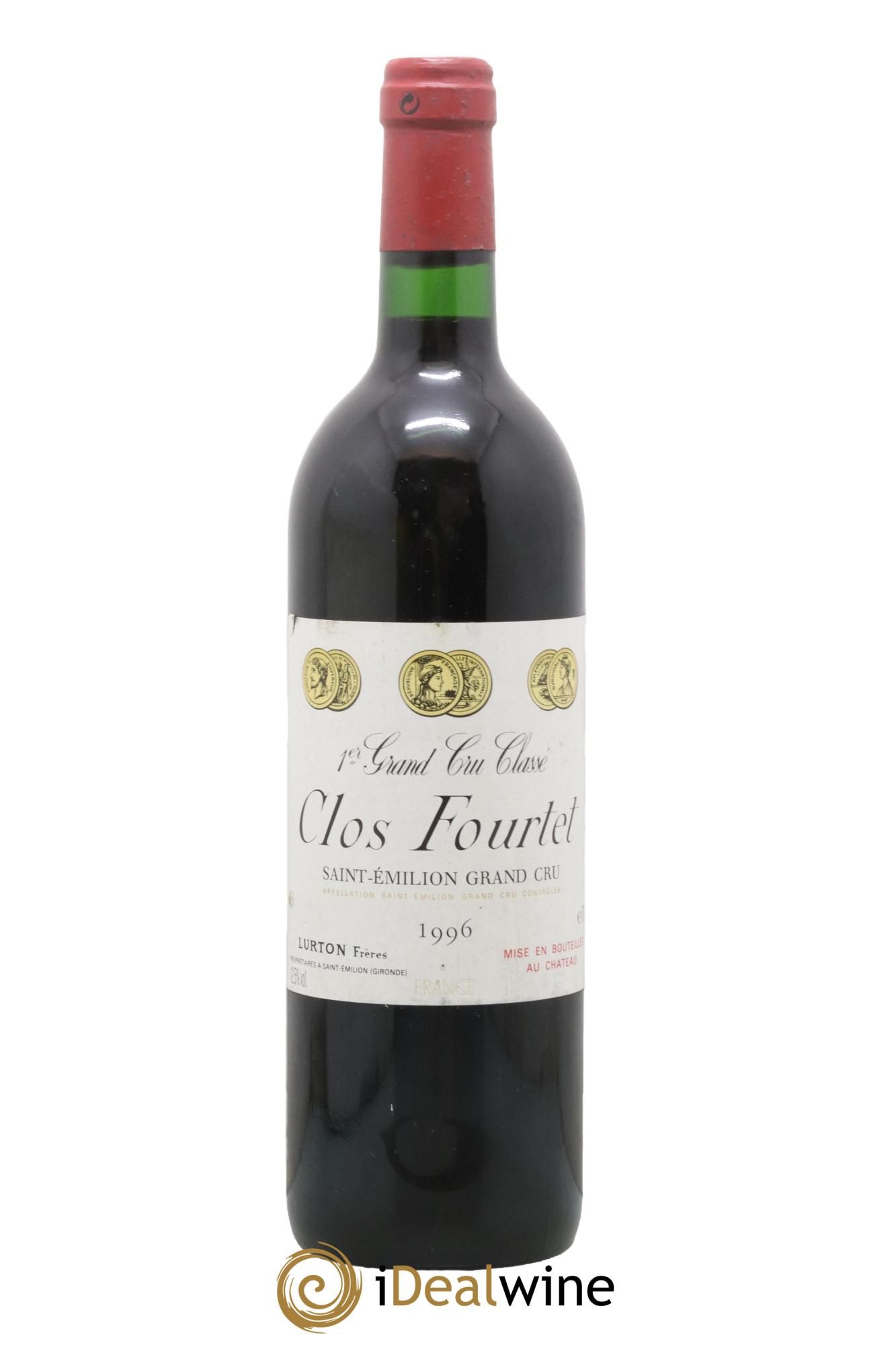 Clos Fourtet 1er Grand Cru Classé B 1996 - Lot de 1 bouteille - 0