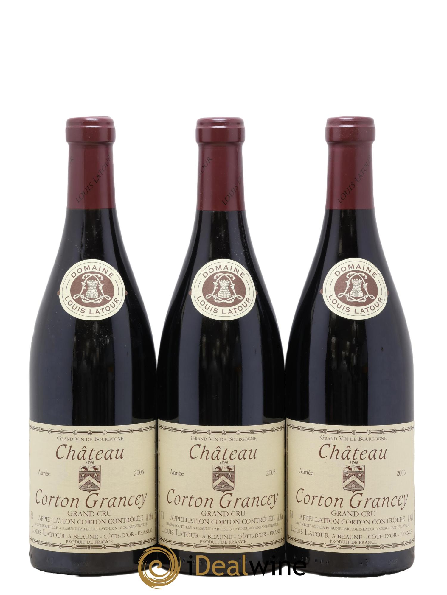 Corton Grand Cru Château Corton Grancey Louis Latour 2006 - Lot of 3 bottles - 0