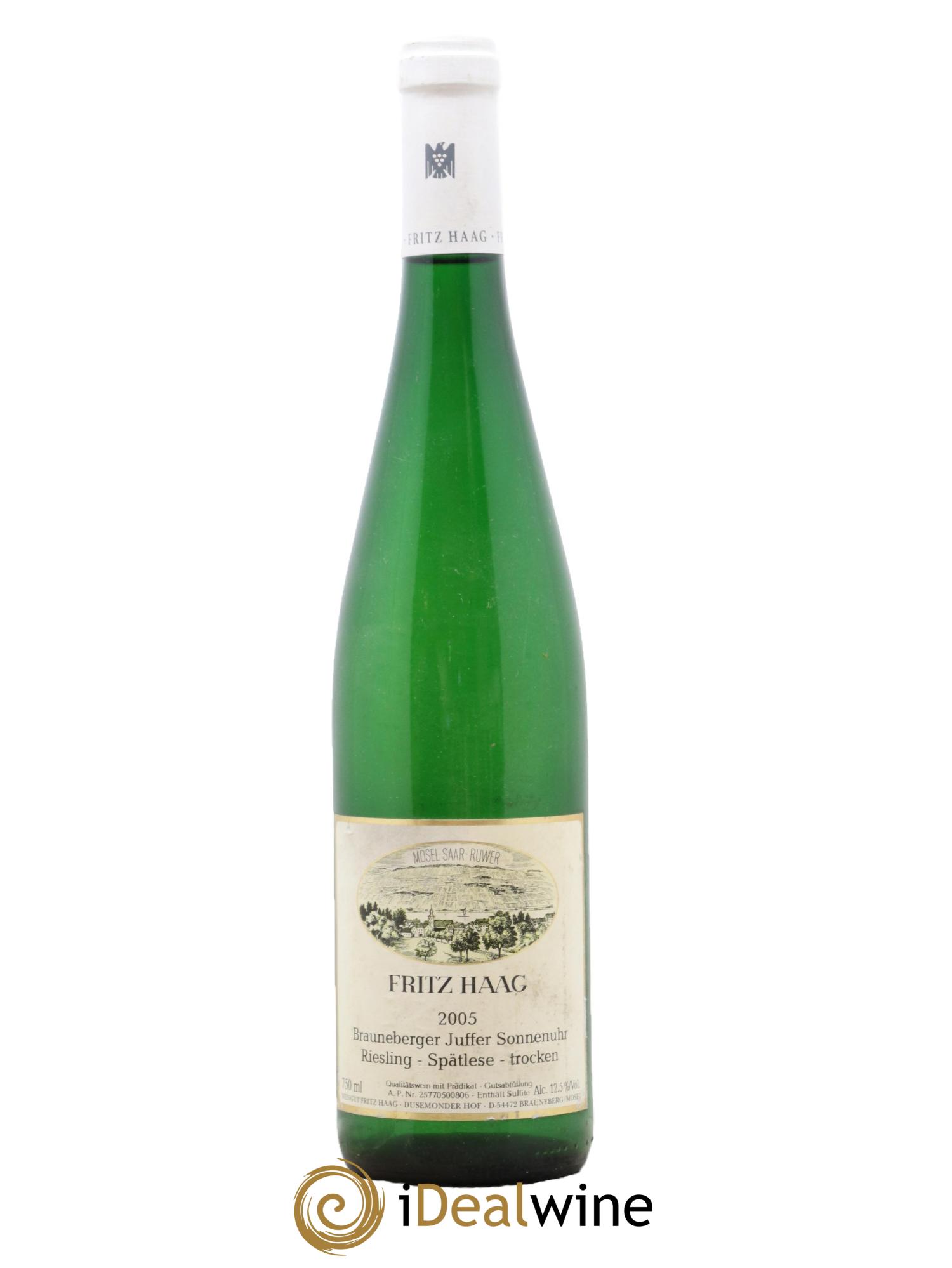 Riesling Fritz Haag Brauneberger Juffer Sonnenuhr Spätlese 2005 - Posten von 1 Flasche - 0