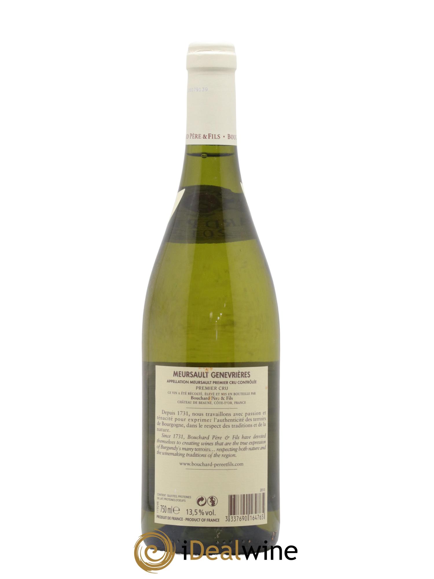 Meursault 1er Cru Genevrières Bouchard Père & Fils  2013 - Lot of 1 bottle - 1
