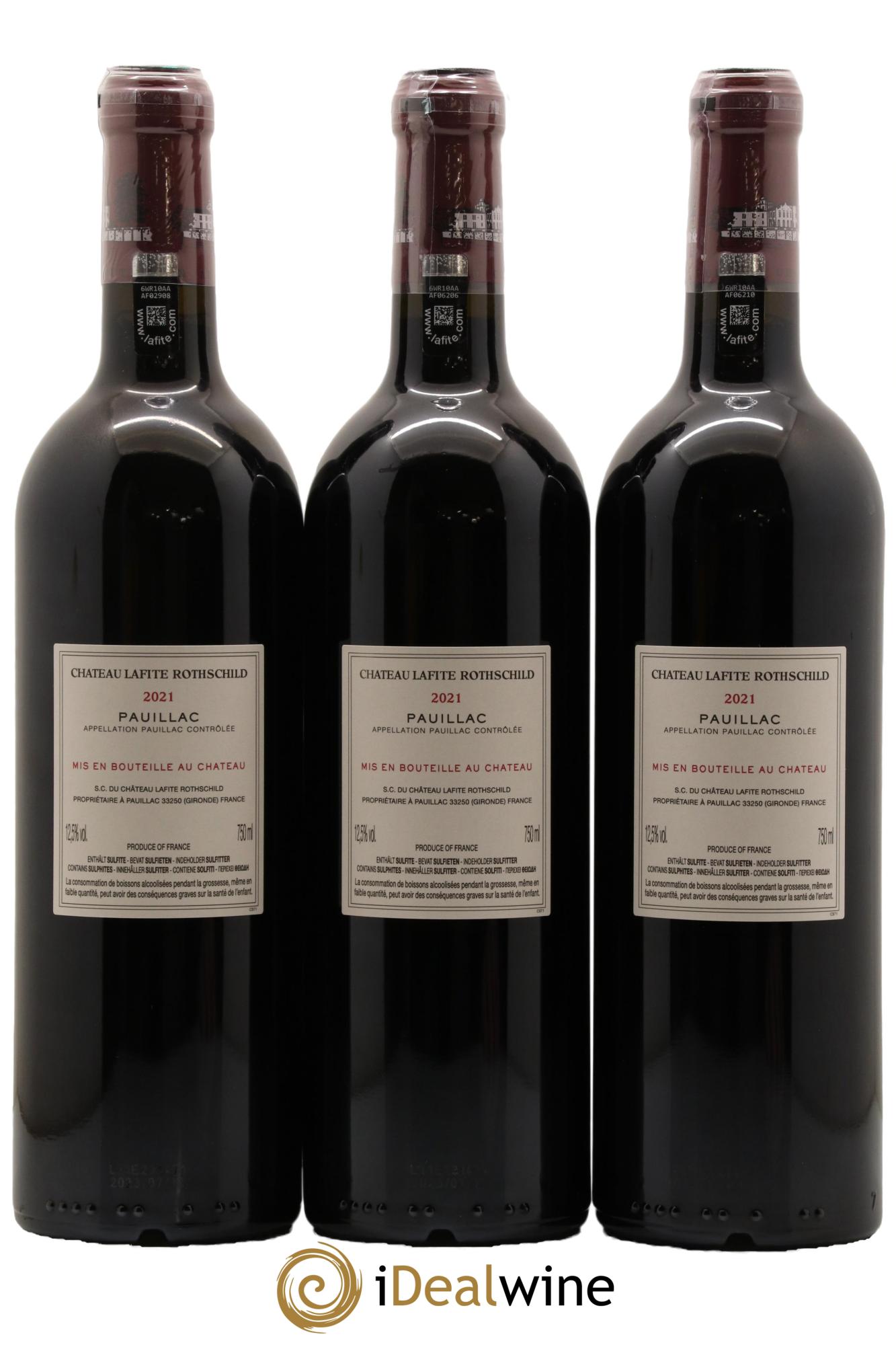 Château Lafite Rothschild 1er Grand Cru Classé 2021 - Lot de 3 bouteilles - 1