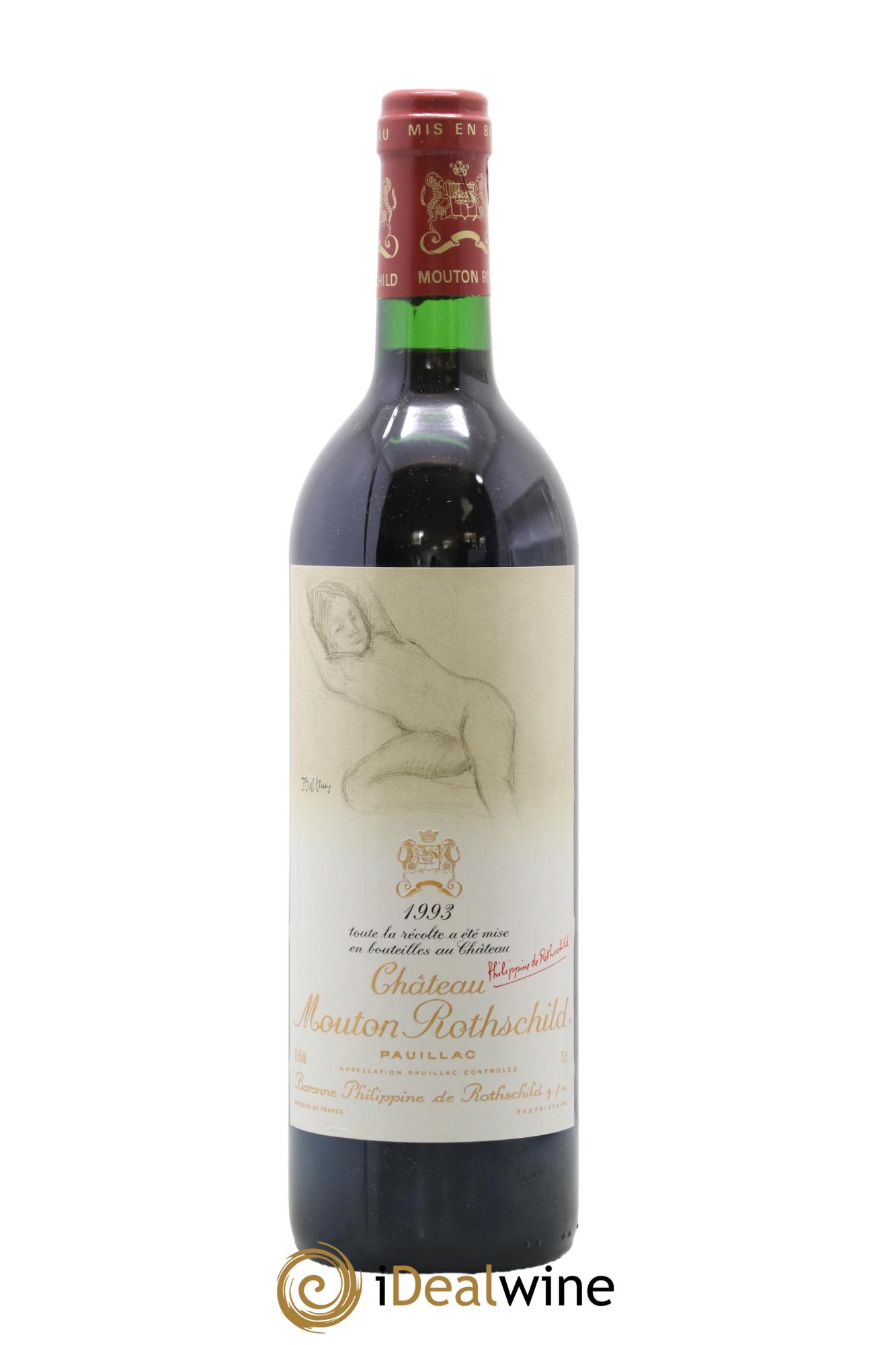 Château Mouton Rothschild 1er Grand Cru Classé 1993 - Lot de 1 bouteille - 0