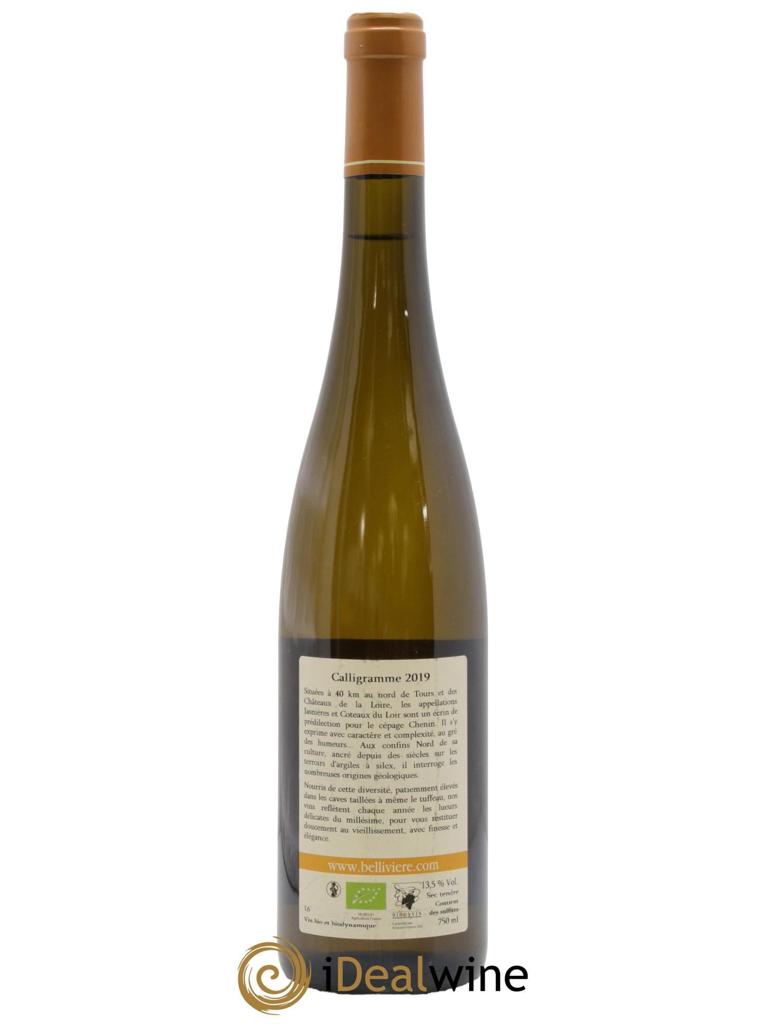 Jasnières Calligramme Domaine de Bellivière 2019 - Lotto di 1 bottiglia - 1