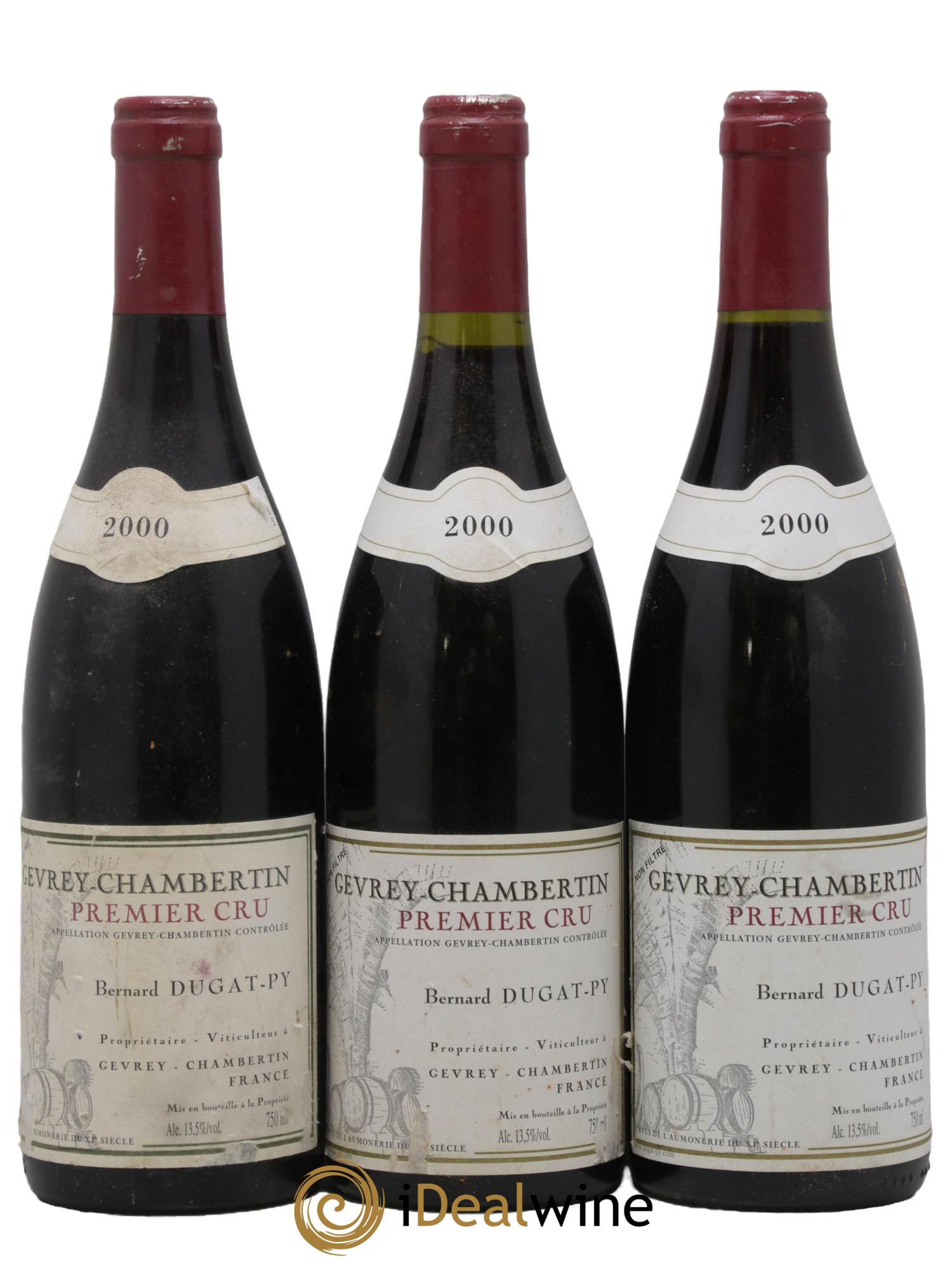 Gevrey-Chambertin 1er Cru Dugat-Py 2000 - Lot de 3 bouteilles - 0