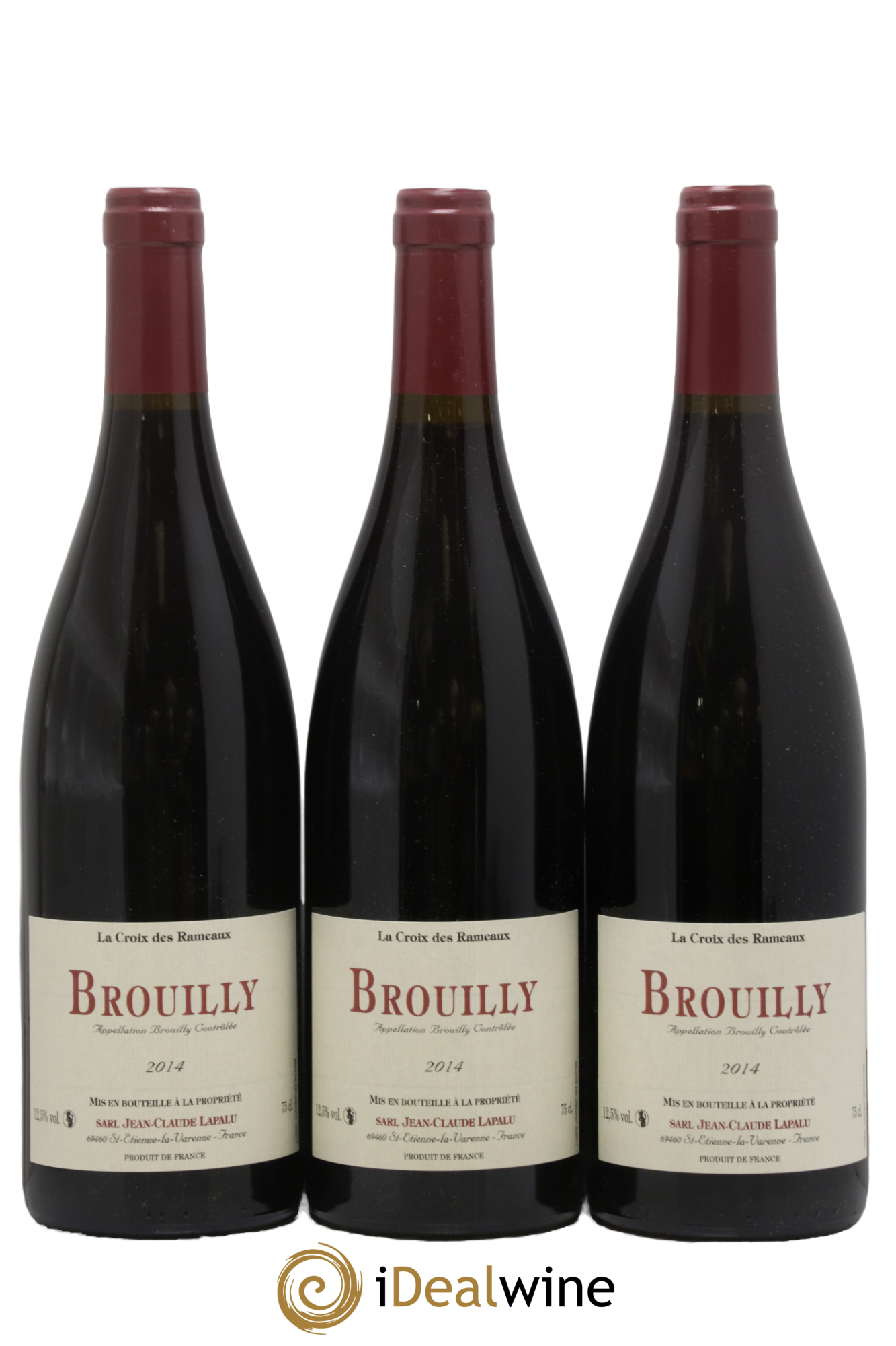 Brouilly La Croix des Rameaux Jean-Claude Lapalu 2014 - Posten von 3 Flaschen - 0