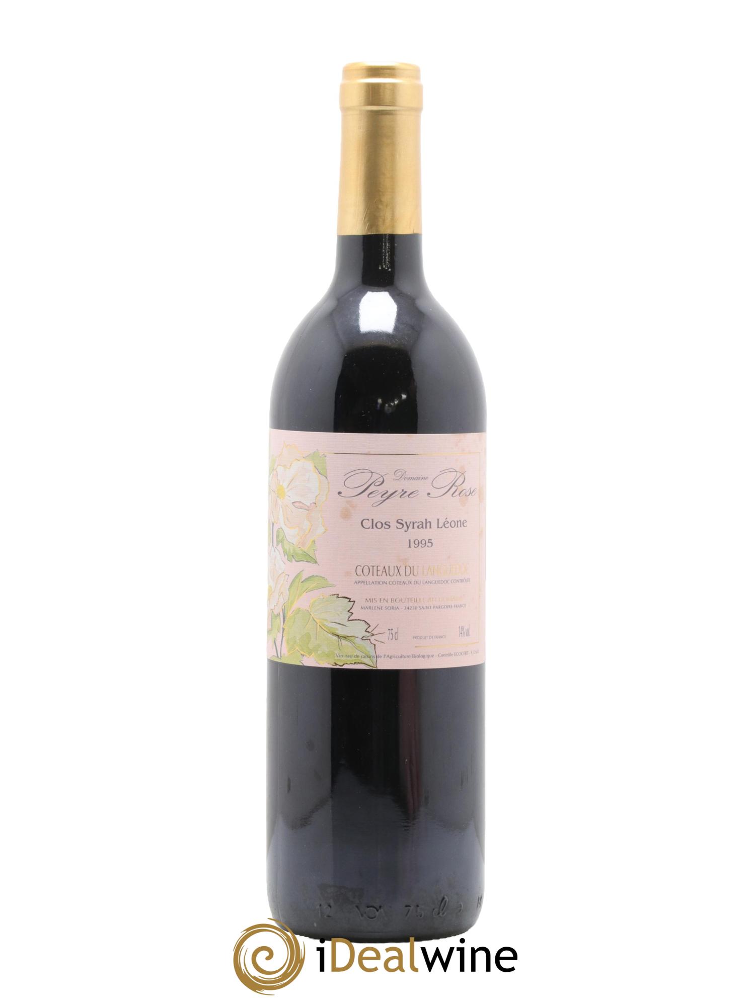 Coteaux du Languedoc Domaine Peyre Rose Belle Léone (anciennement Syrah Léone) Marlène Soria 1995 - Lot de 1 bouteille - 0