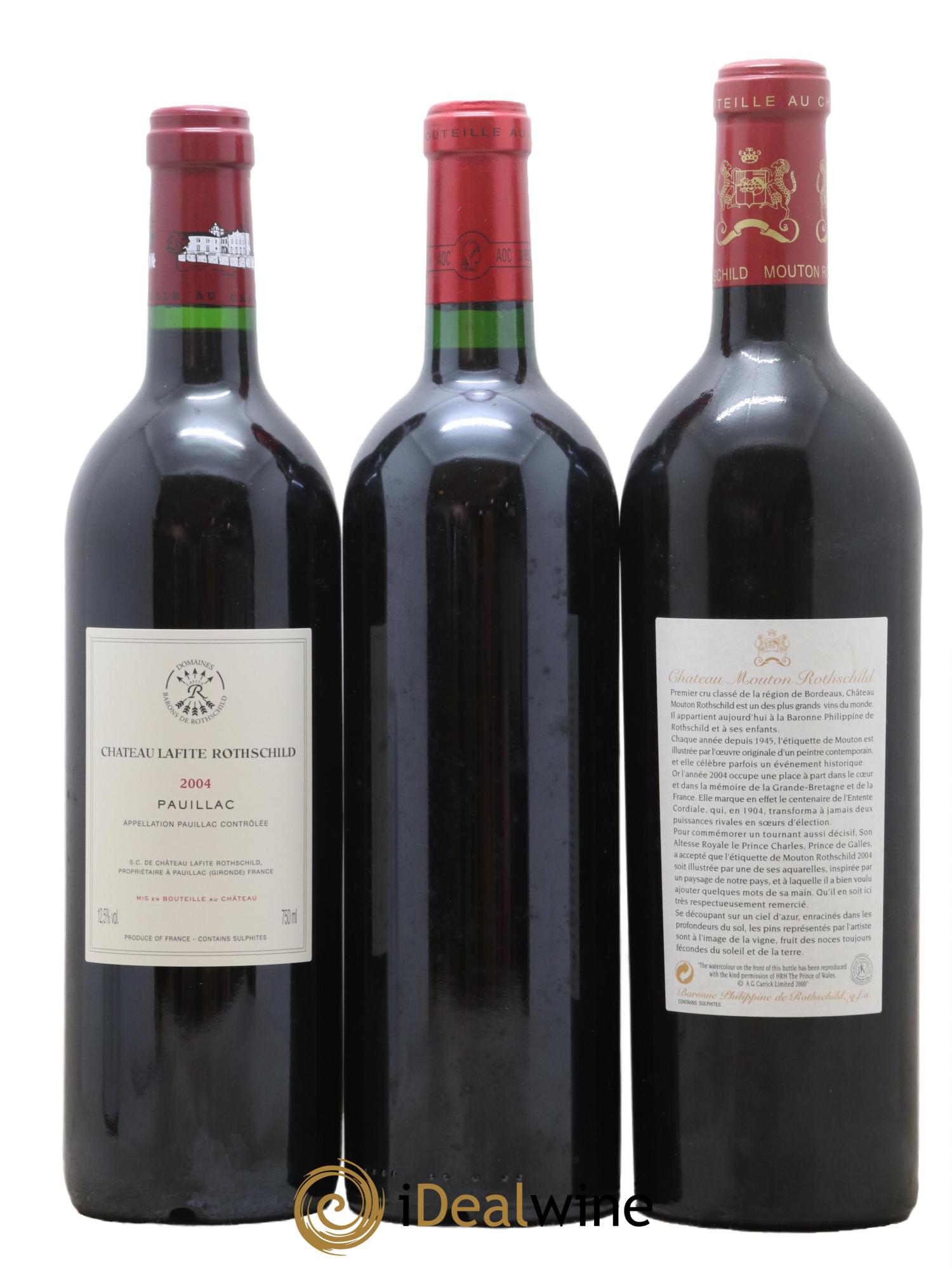 Caisse Collection Duclot 2004 Mouton Lafite Margaux Mission Haut Brion Petrus Cheval Blanc Haut Brion Yquem Latour 2004 - Lotto di 9 bottiglie - 2