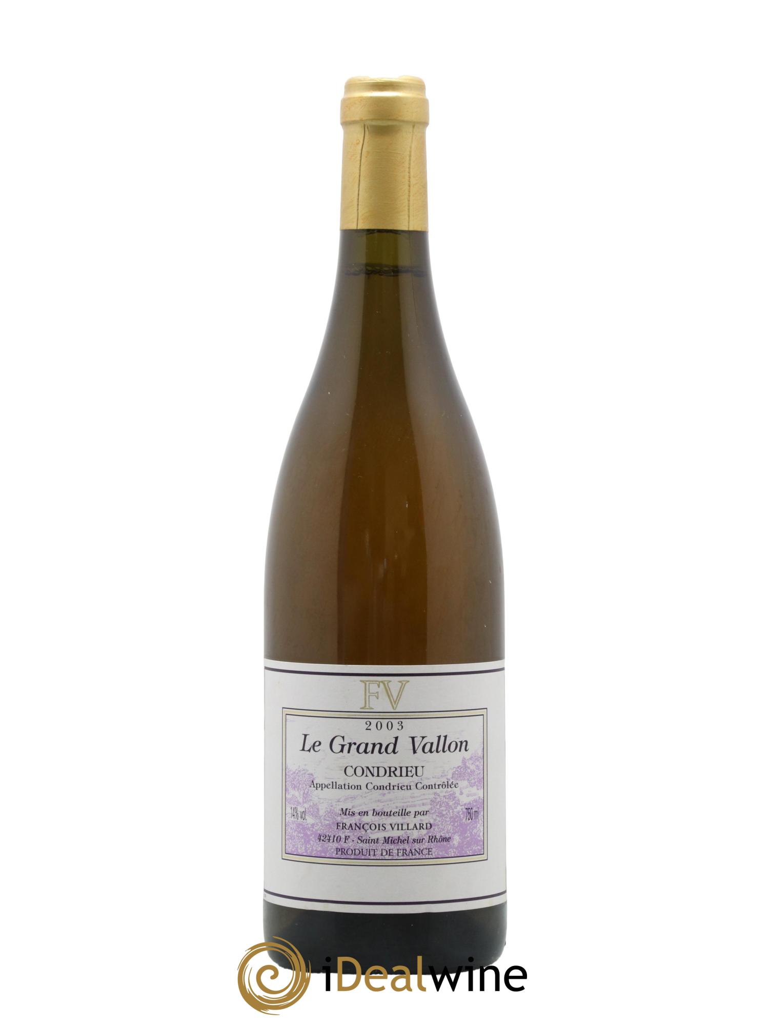 Condrieu Le Grand Vallon François Villard 2003 - Lot de 1 bouteille - 0