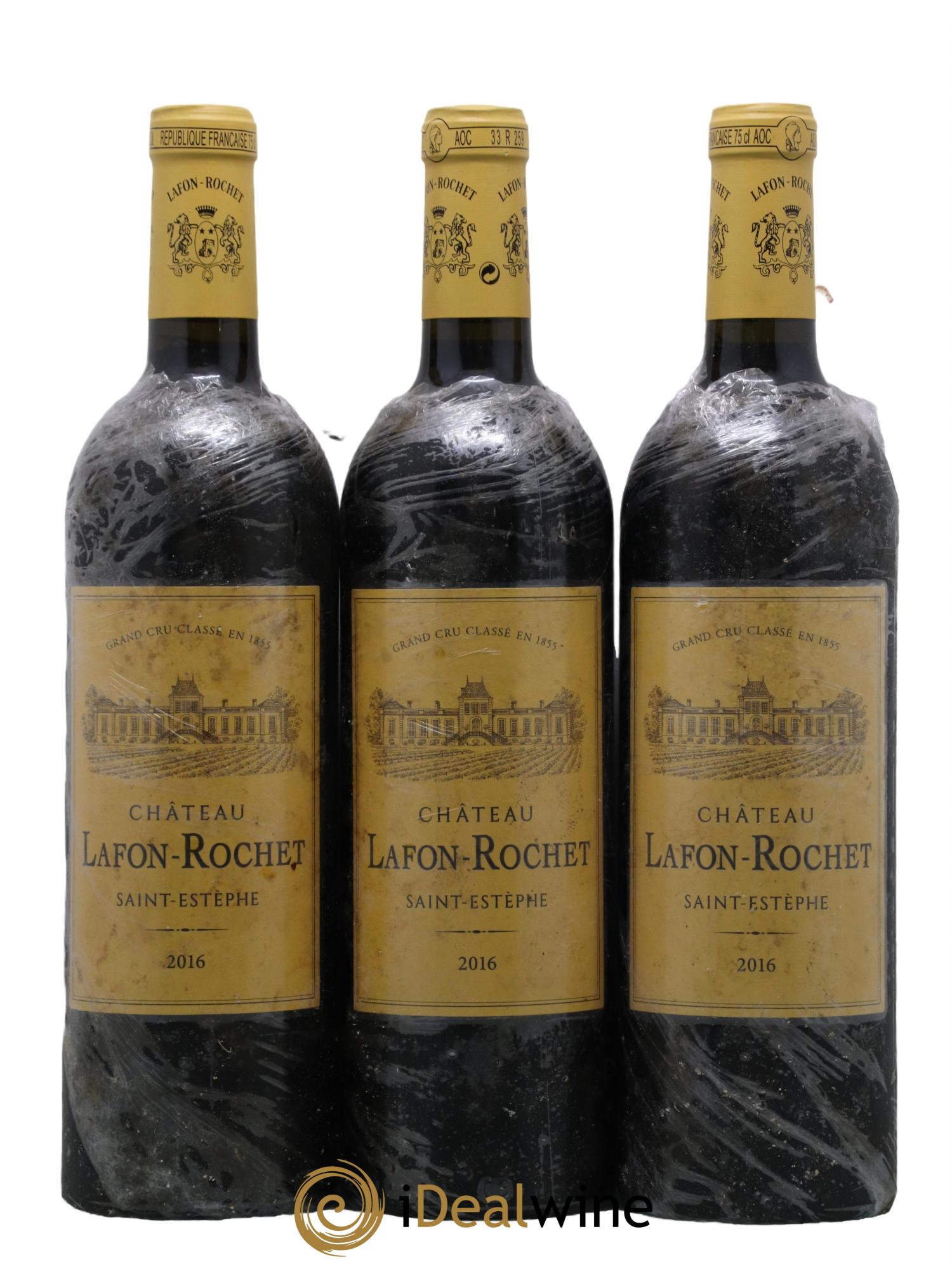 Château Lafon Rochet 4ème Grand Cru Classé 2016 - Lot de 3 bouteilles - 0