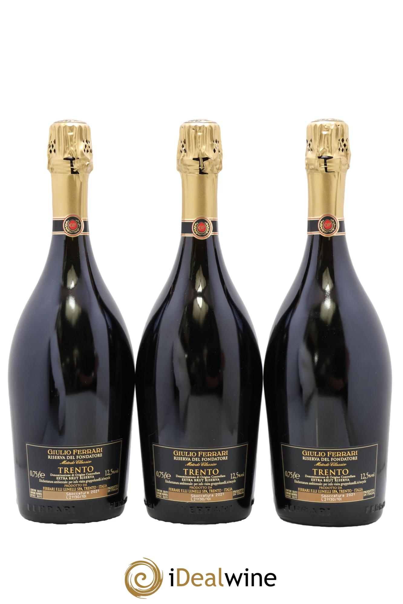Trento DOC Riserva Del Fondatore Giulio Ferrari 2010 - Posten von 3 Flaschen - 1