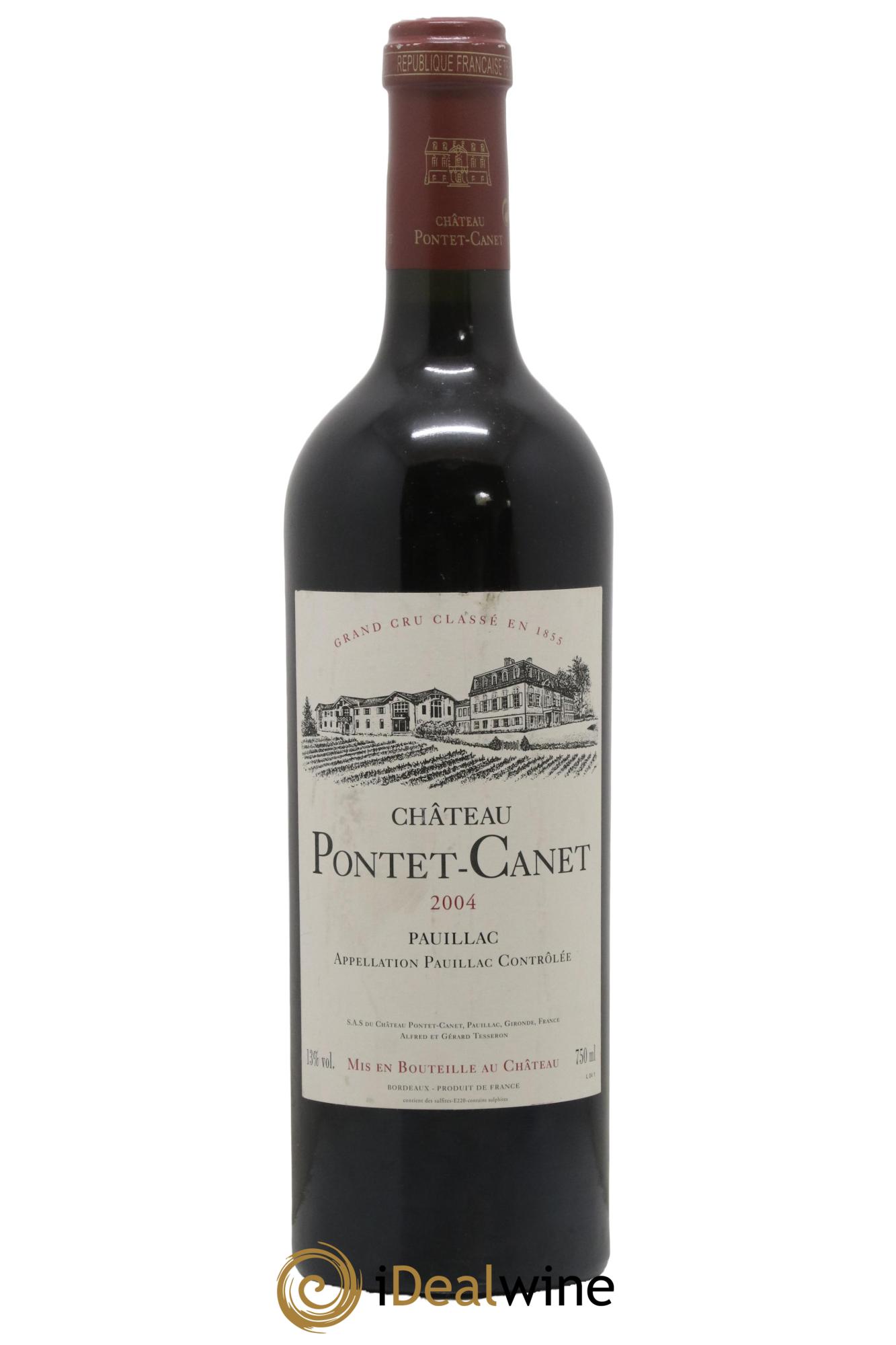 Château Pontet Canet 5ème Grand Cru Classé 2004 - Lot de 1 bouteille - 0