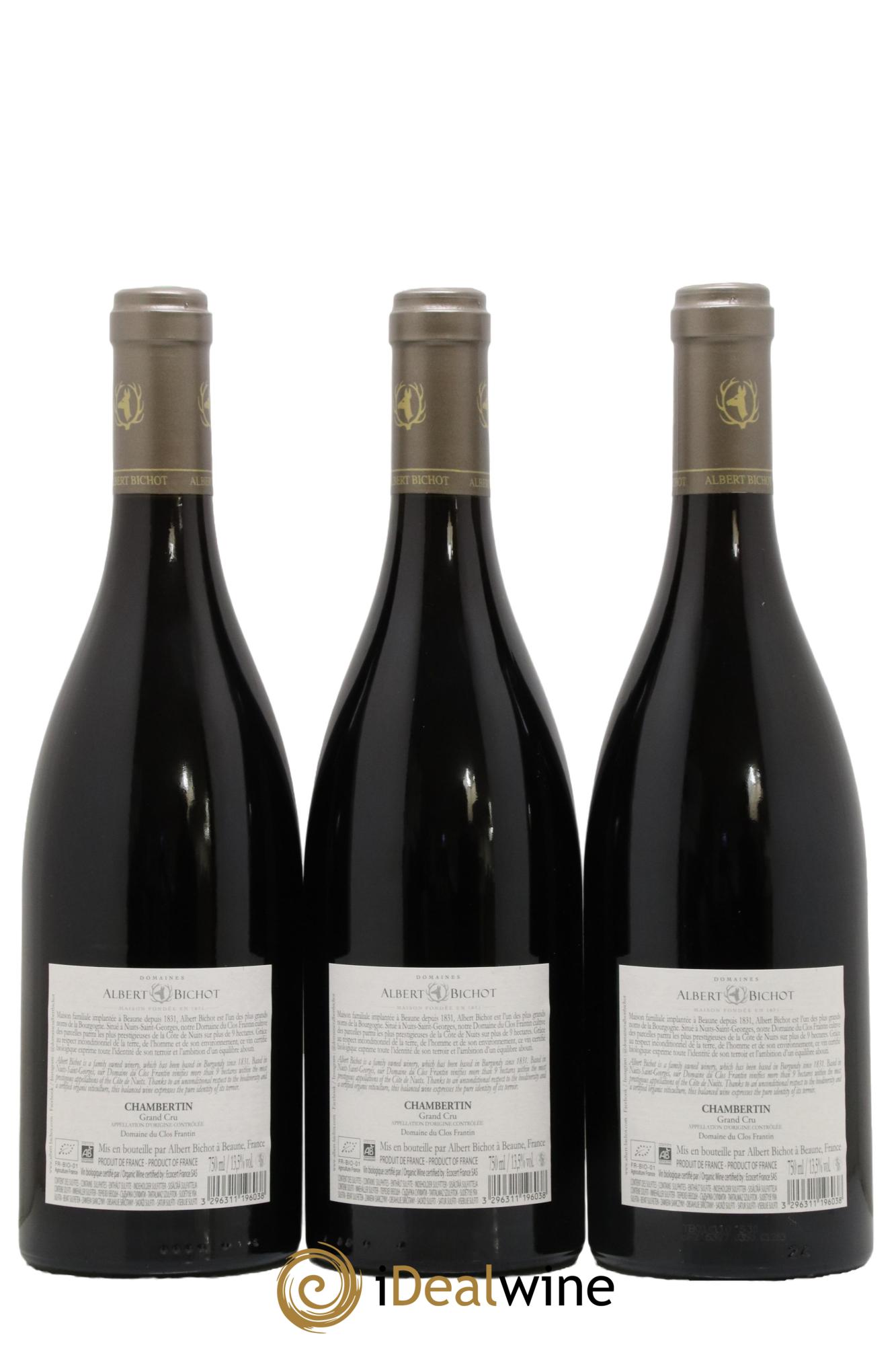 Chambertin Grand Cru Clos Frantin - Albert Bichot 2019 - Lot of 3 bottles - 1