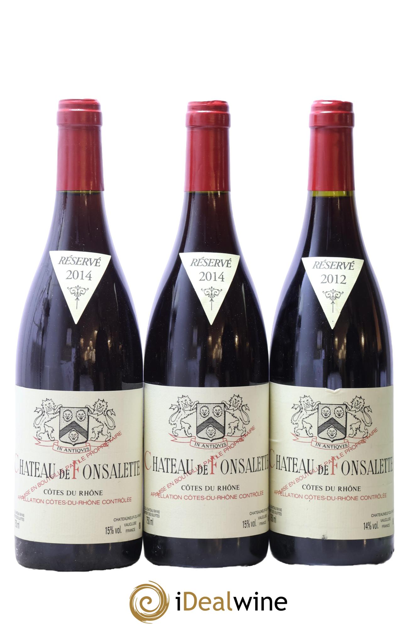Côtes-du-Rhône Château de Fonsalette Emmanuel Reynaud 2014 - Lot de 3 bouteilles - 0