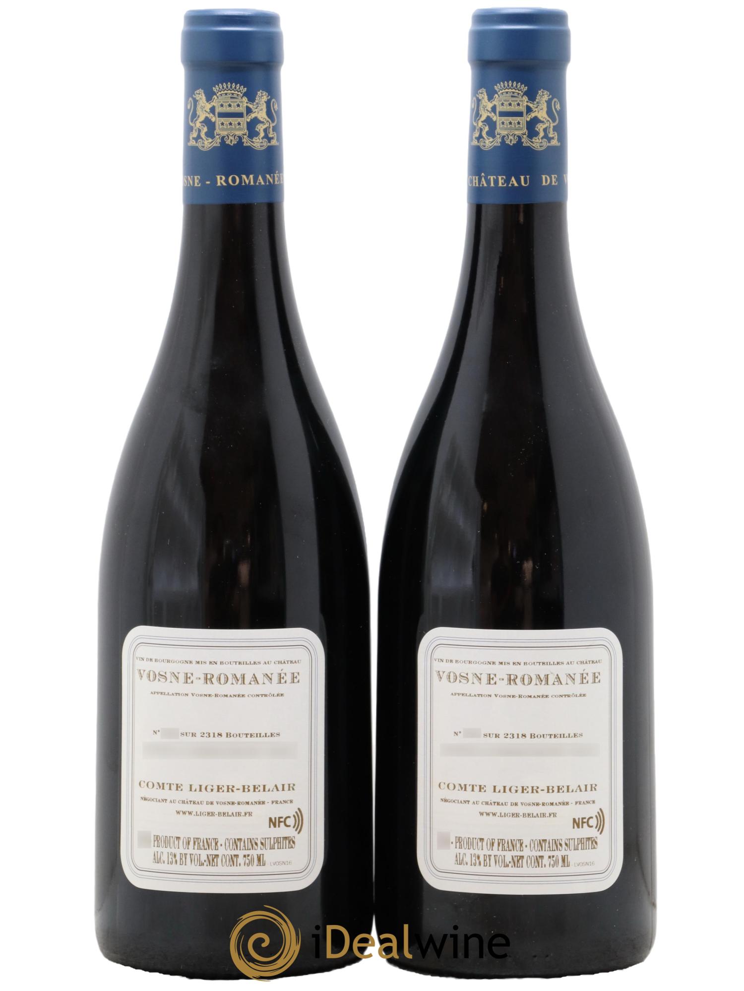 Vosne-Romanée Comte Liger-Belair (Domaine du) 2016 - Lot de 2 bouteilles - 1