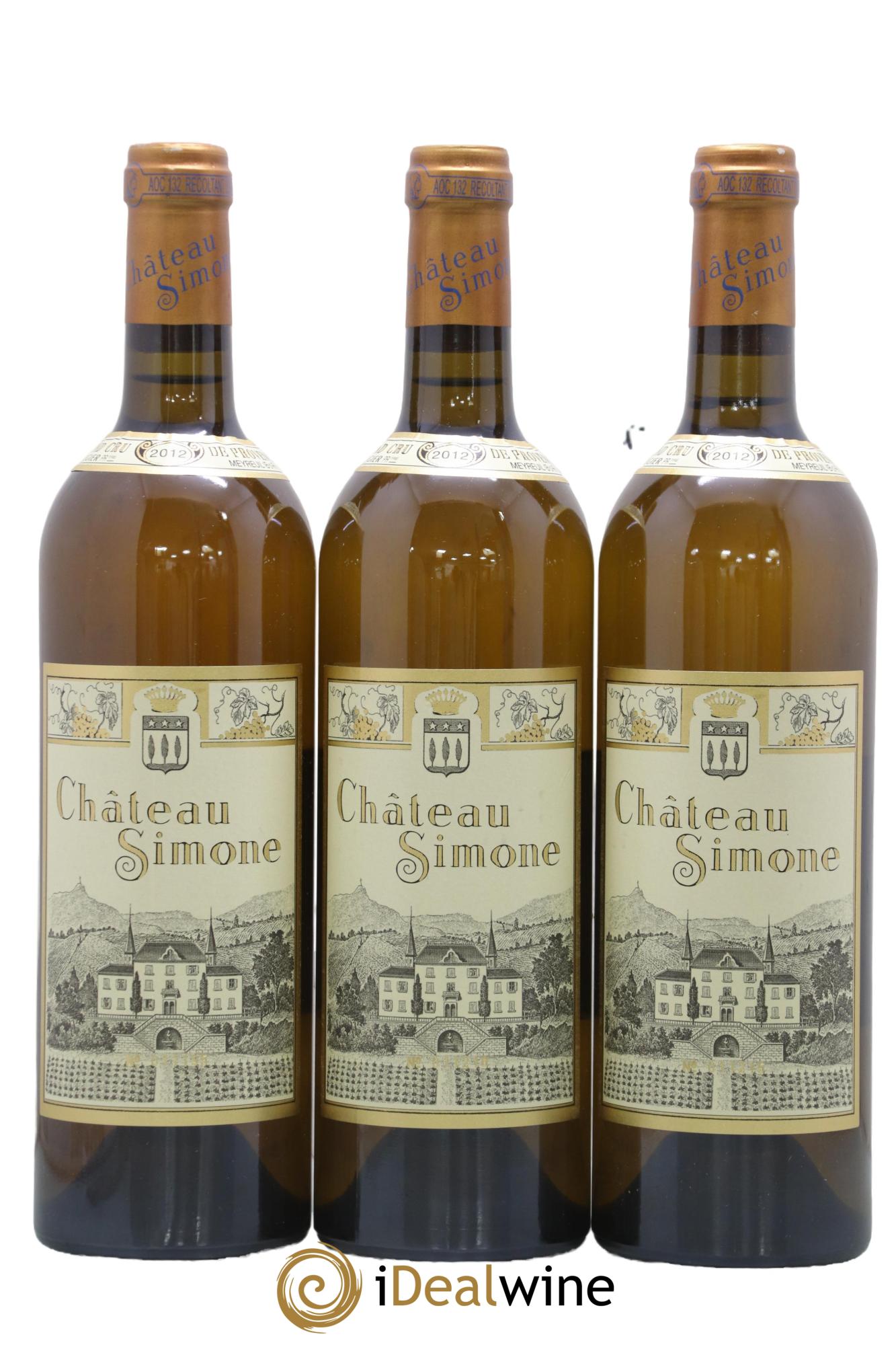 Palette Château Simone Famille Rougier 2012 - Posten von 3 Flaschen - 0