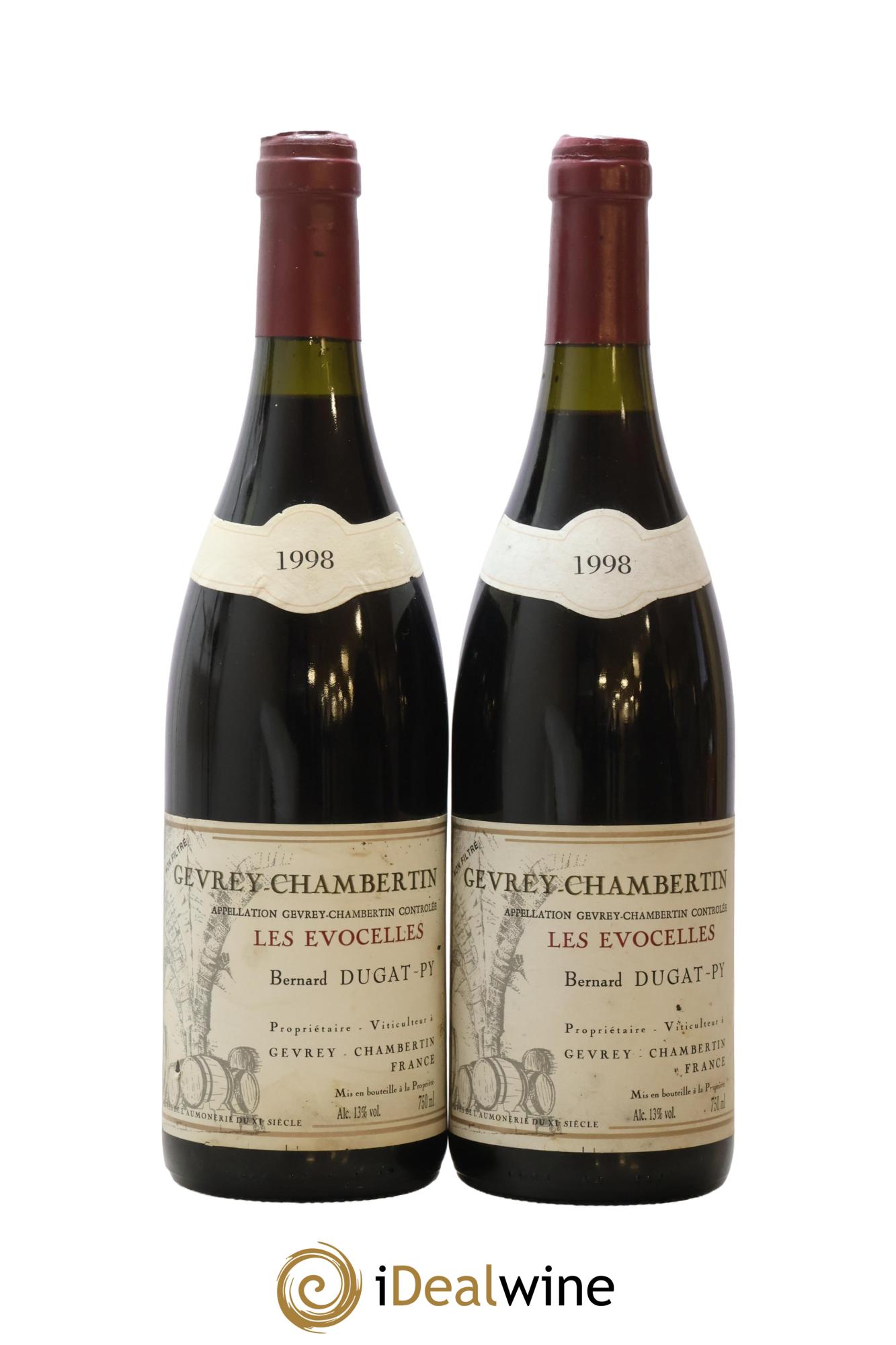 Gevrey-Chambertin Les Evocelles Bernard Dugat-Py 1998 - Posten von 2 Flaschen - 0