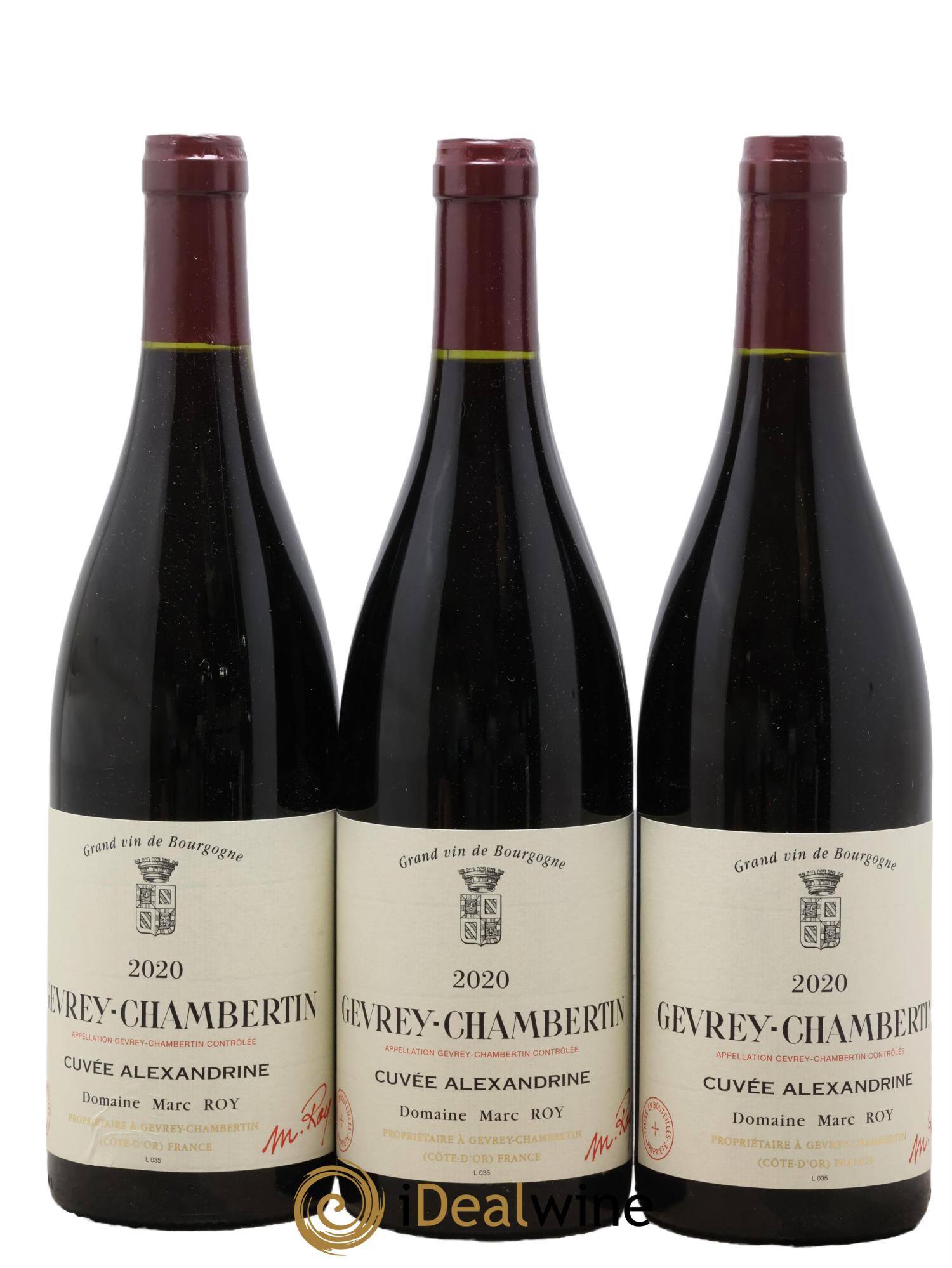 Gevrey-Chambertin Cuvée Alexandrine Marc Roy 2020 - Lot de 3 bouteilles - 0