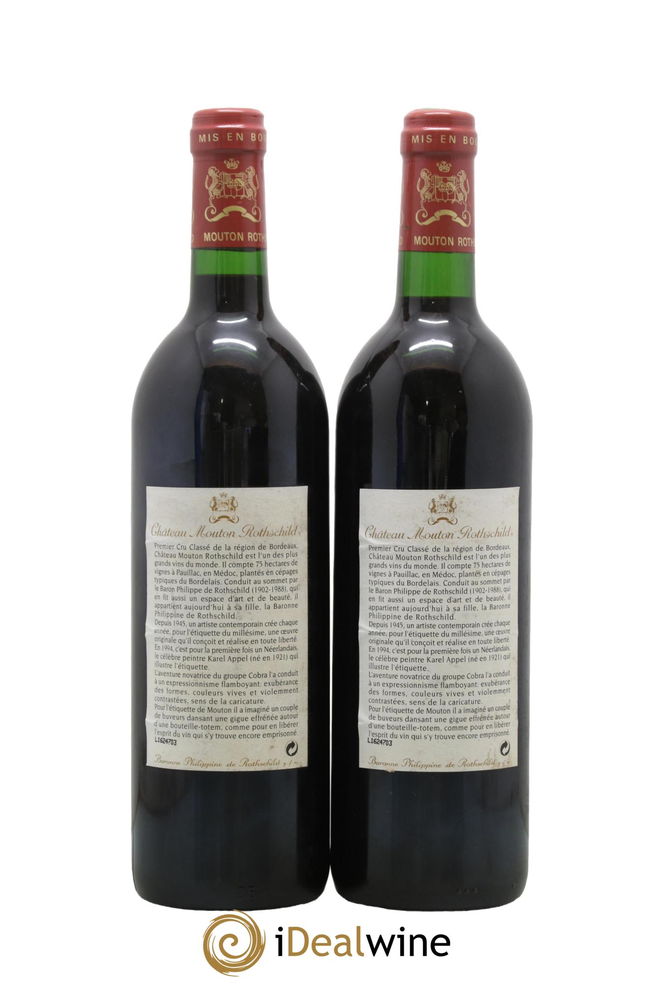 Château Mouton Rothschild 1er Grand Cru Classé 1994 - Lotto di 2 bottiglie - 1