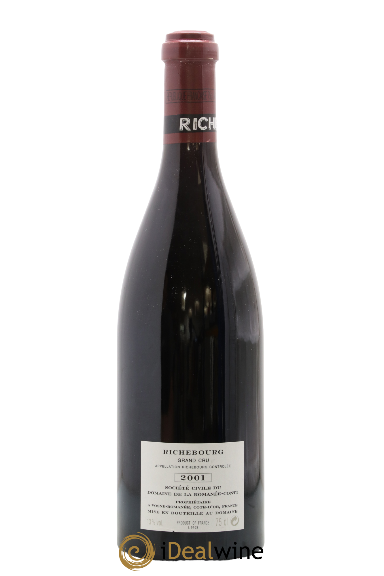 Richebourg Grand Cru Domaine de la Romanée-Conti 2001 - Lot de 1 bouteille - 1