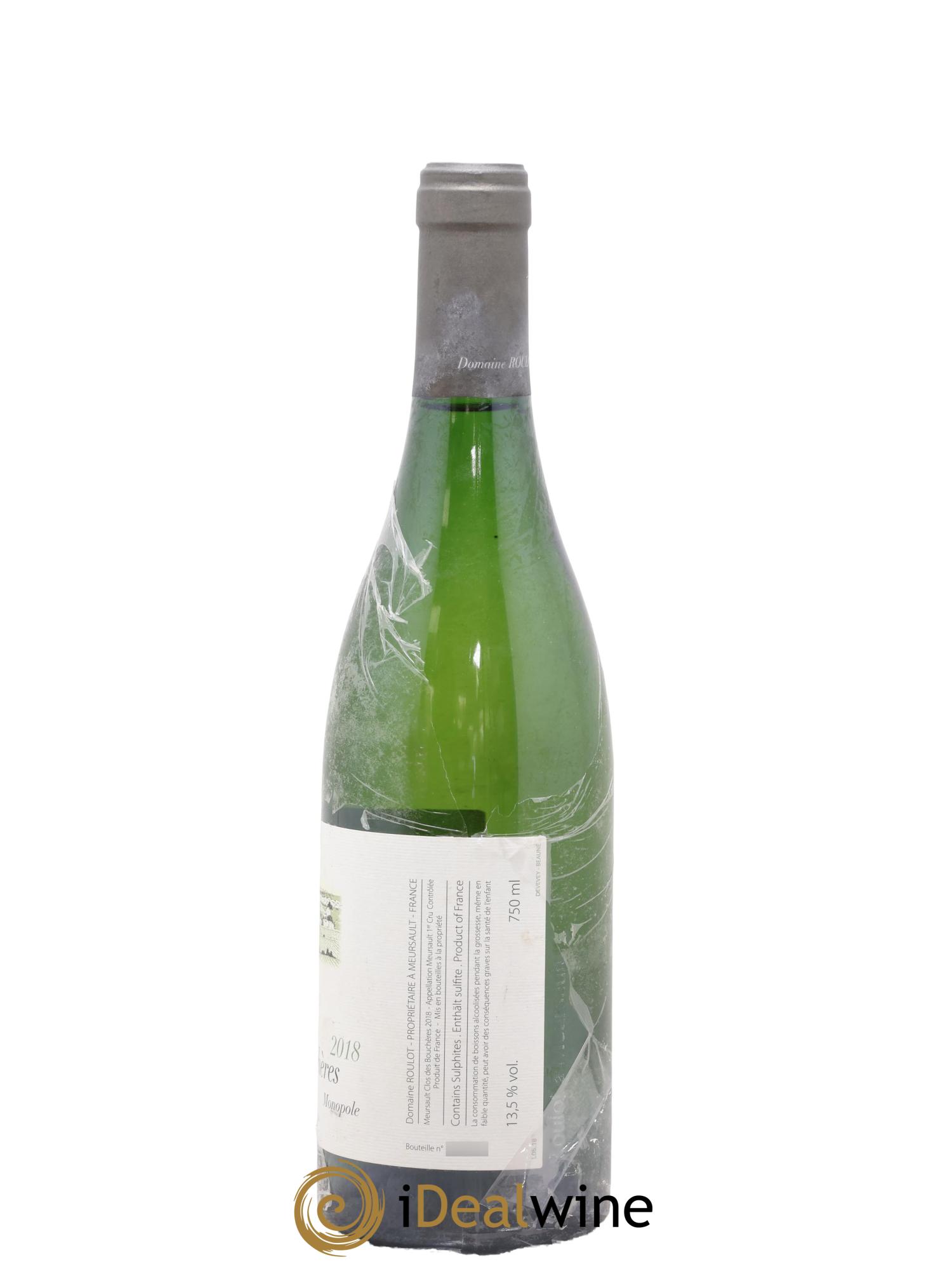 Meursault 1er Cru Clos des Bouchères  Roulot (Domaine) 2018 - Lot de 1 bouteille - 1