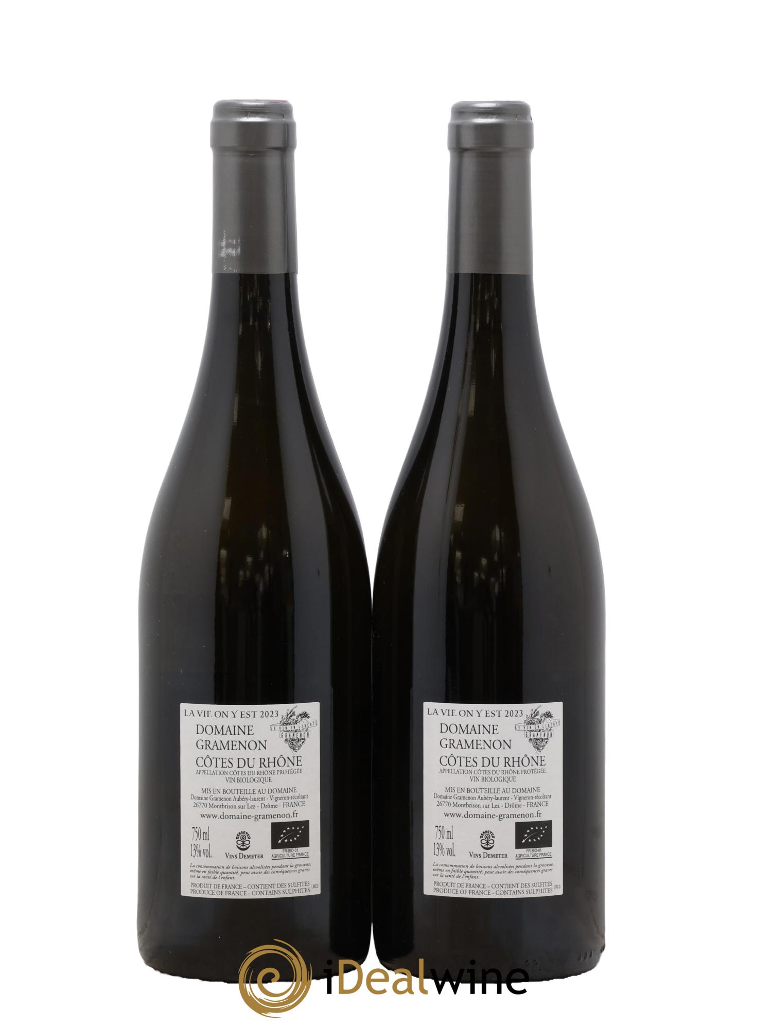 Côtes-du-Rhône La Vie on y est Gramenon (Domaine) 2023 - Posten von 2 Flaschen - 1