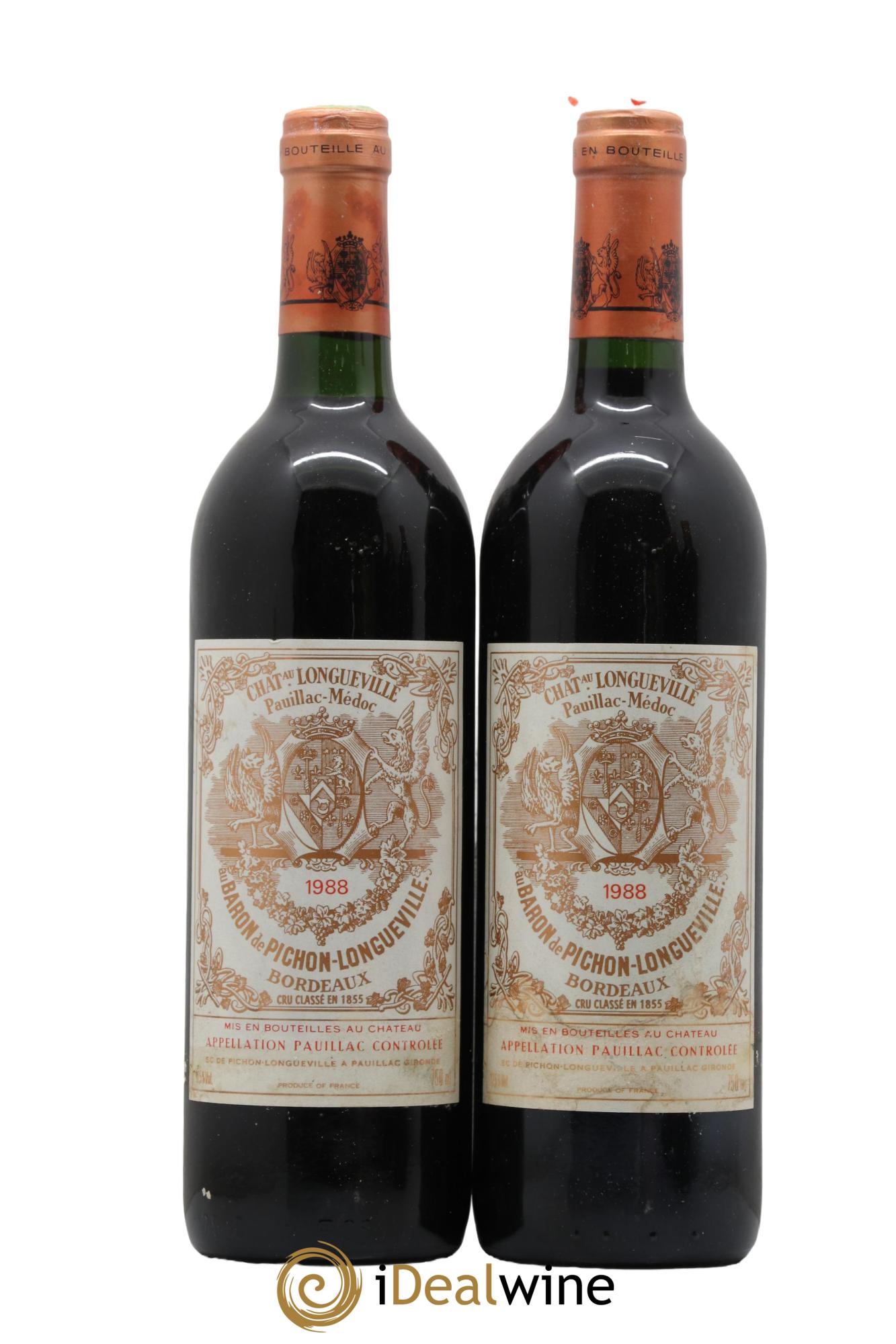 Pichon Longueville Baron 2ème Grand Cru Classé 1988 - Lot de 2 bouteilles - 0