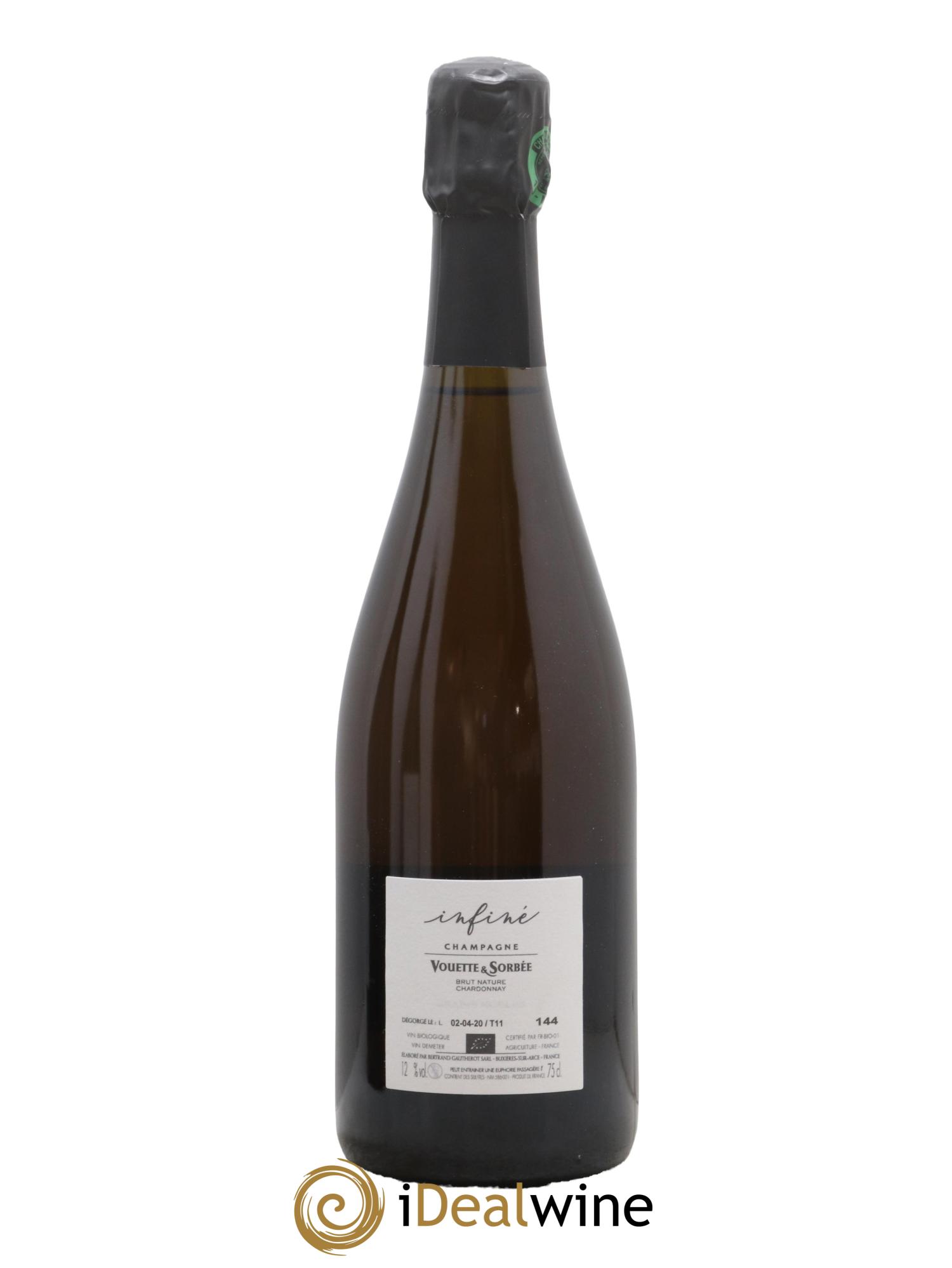 Infiné Vouette et Sorbée Chardonnay - Lot de 1 bouteille - 1