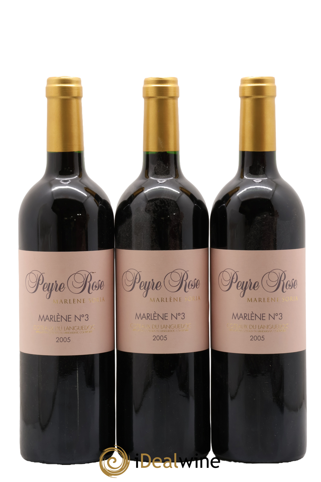 Vin de France (anciennement Coteaux du Languedoc) Peyre Rose Marlène n°3 Marlène Soria 2005 - Lot de 3 bouteilles - 0